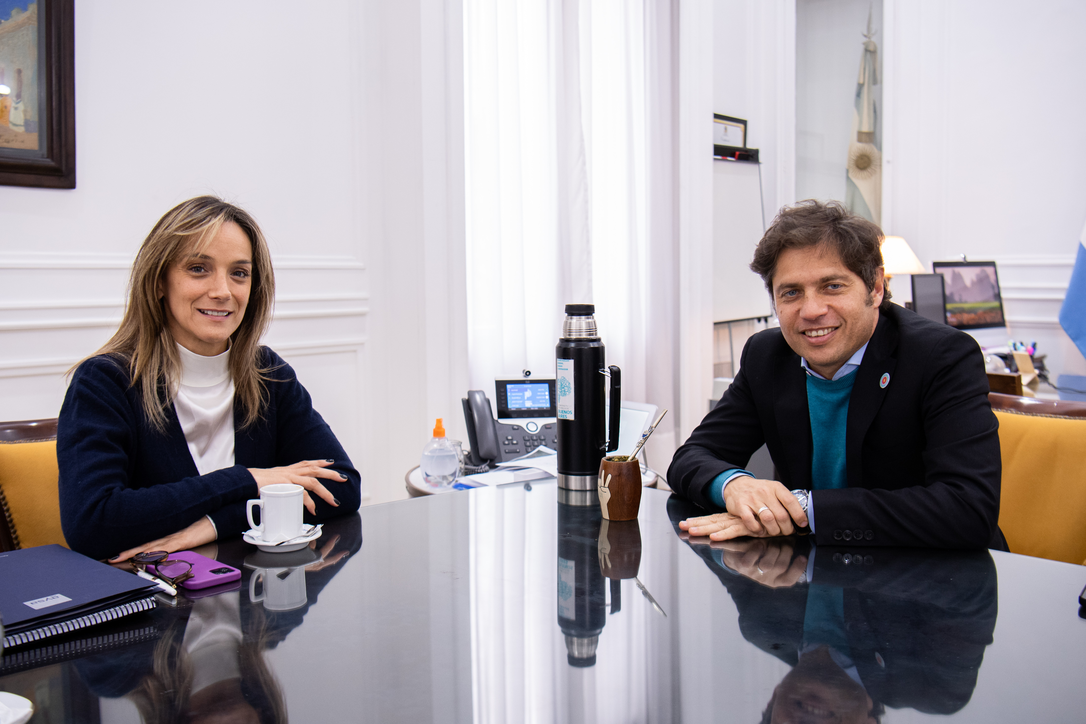Malena Galmarini y Axel Kicillof (Prensa gobierno PBA)