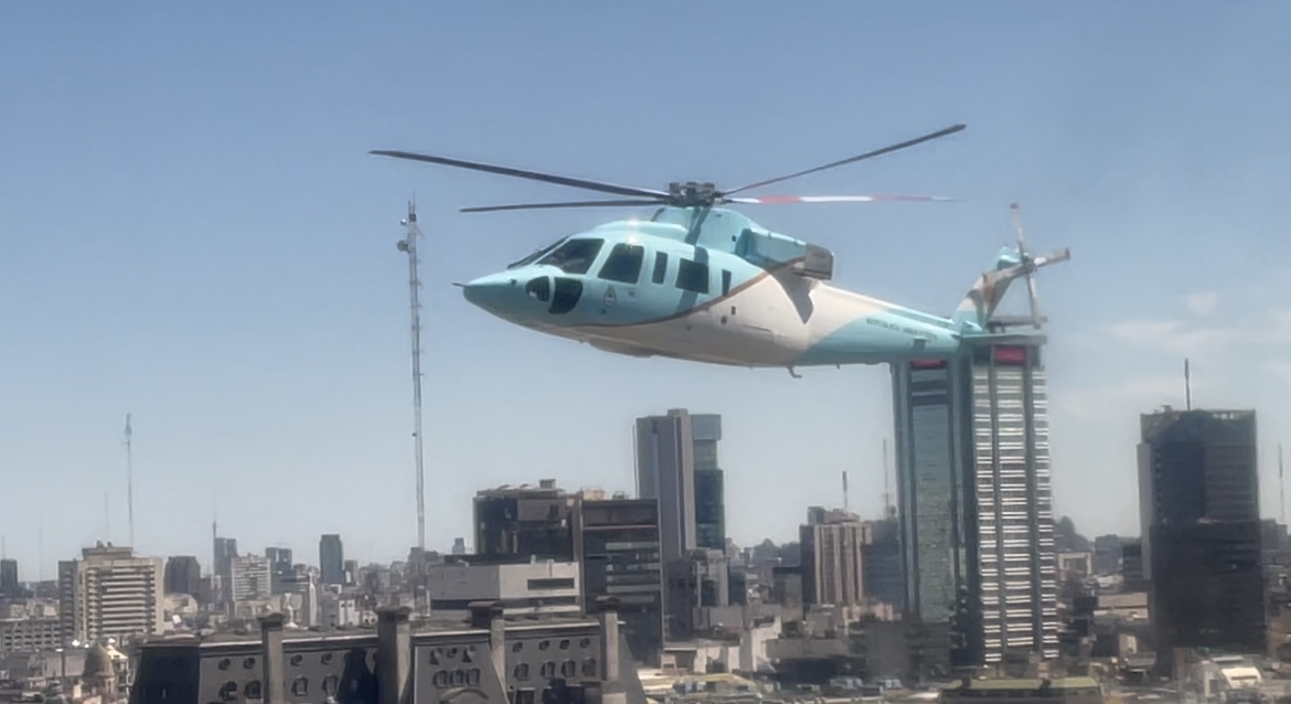 Uno de los helicópteros de la flota aérea presidencial