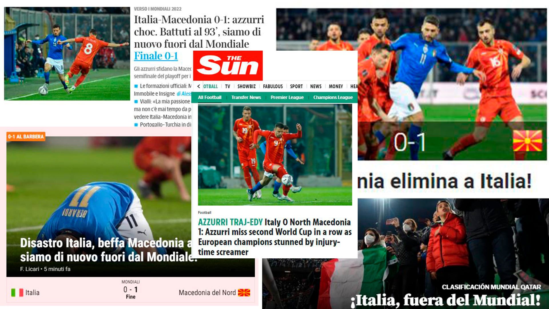 portadas de medios por eliminación de Italia