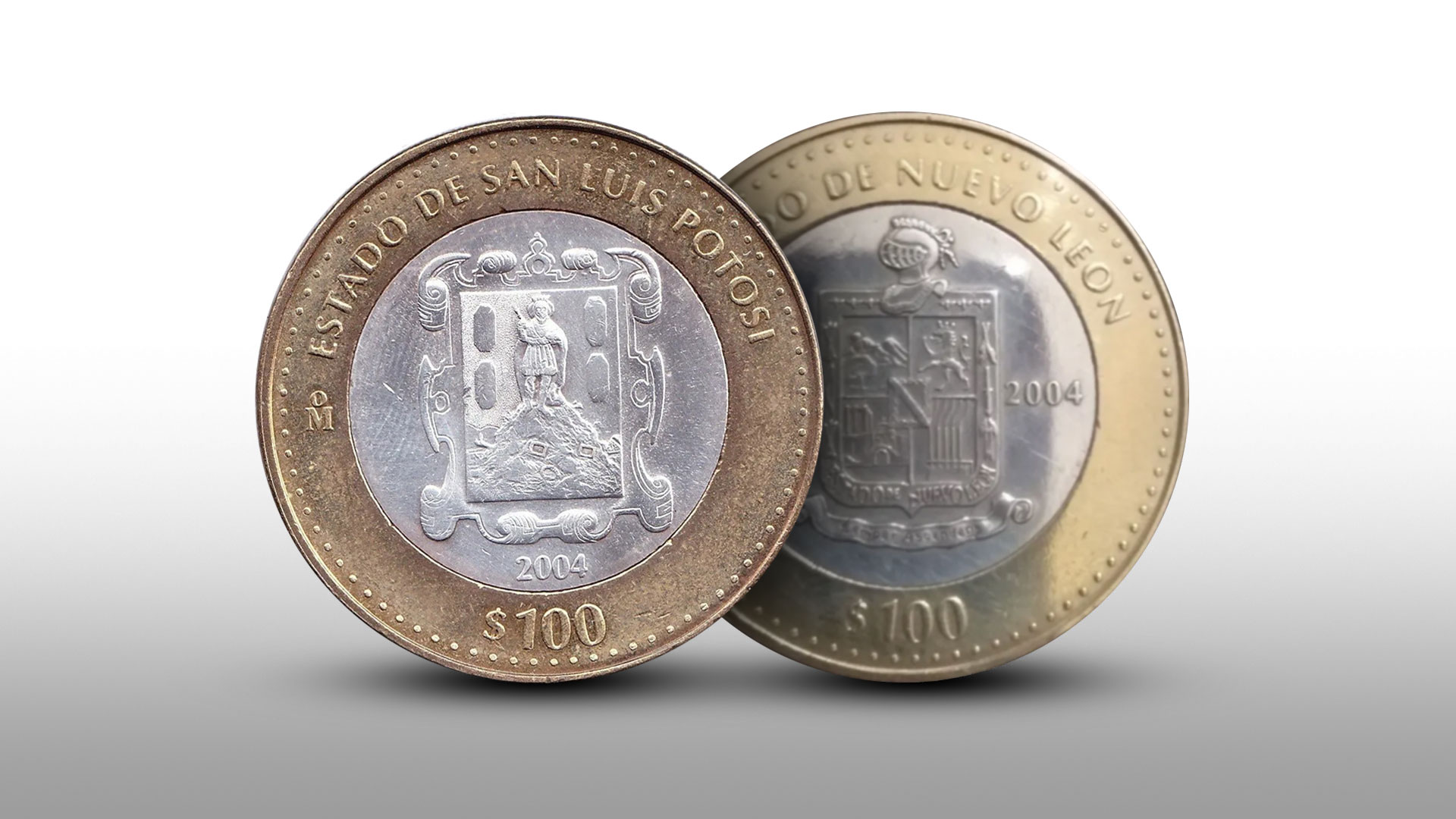 Dos monedas conmemorativas de 100 pesos se cotizan juntas hasta en 38,000 pesos por internet 
