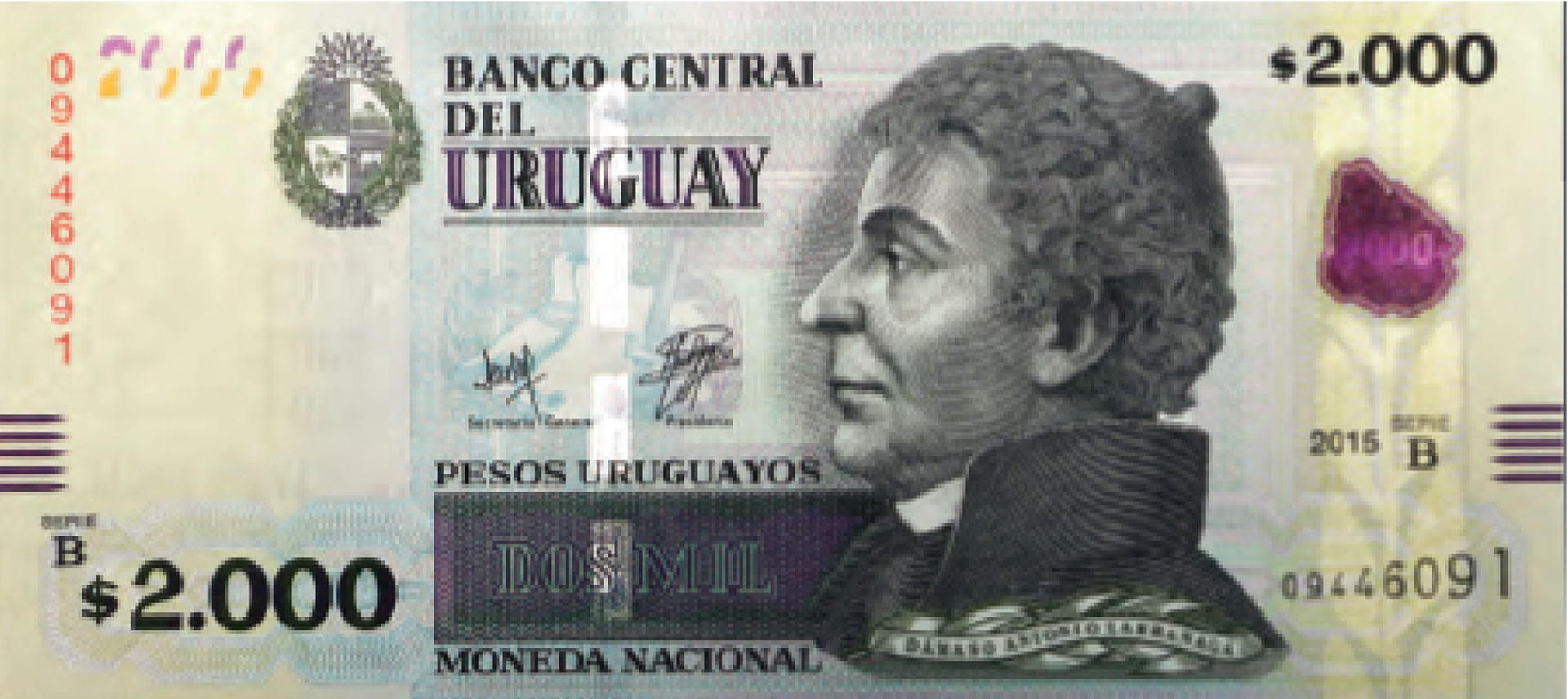 URUGUAY
Peso Uruguayo : $2000 = USD 51.80
USD1 = $38.60