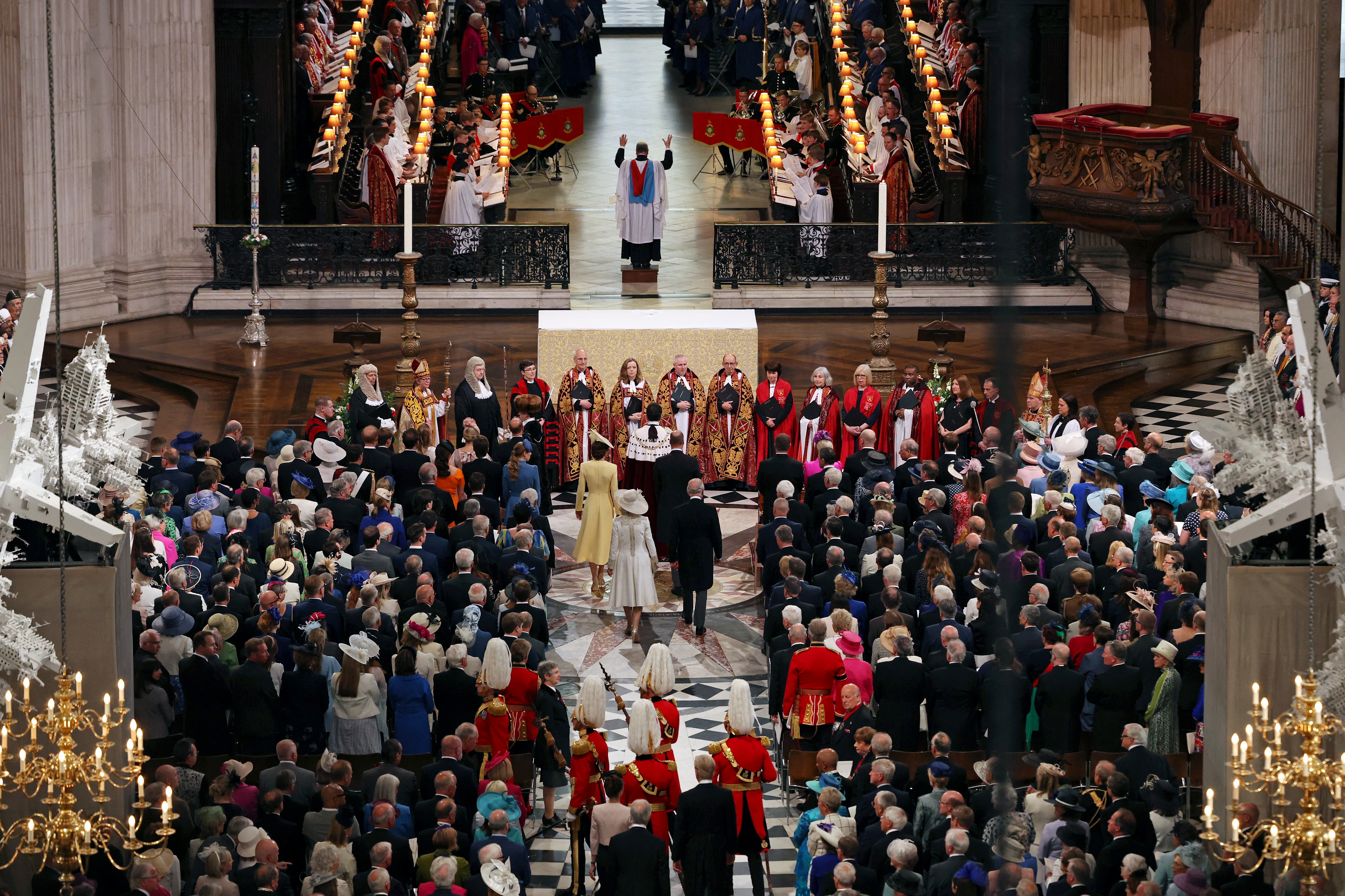 Servicio Nacional de Acción de Gracias, durante las celebraciones del Jubileo de Platino de la reina Isabel de Inglaterra en Londres, Gran Bretaña, el 3 de junio de 2022. Dan Kitwood/Pool vía REUTERS