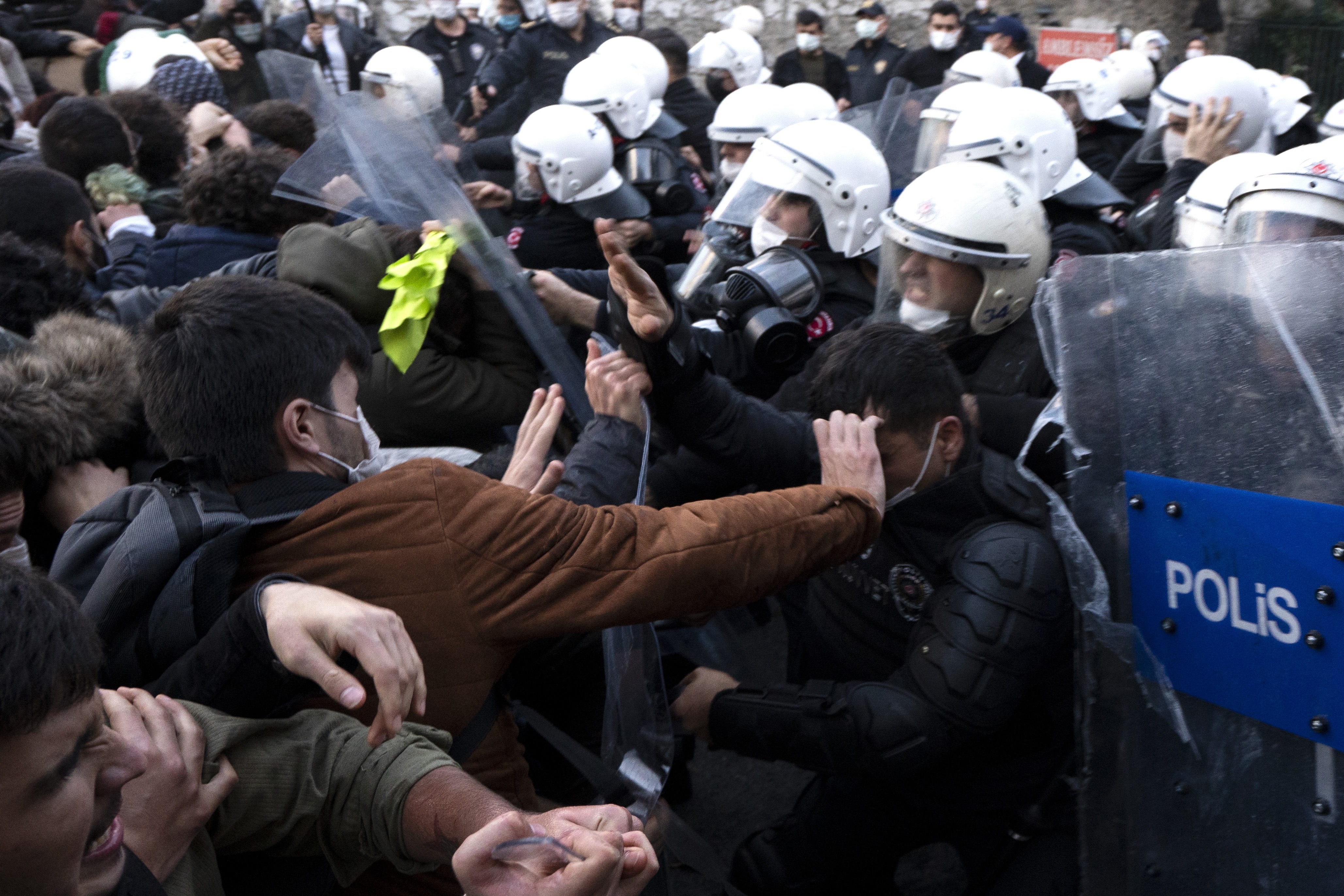 Protestas contra el Gobierno de Turquía en la Universidad Bogazici de Estambul.
JASON DEAN / ZUMA PRESS / CONTACTOPHOTO
