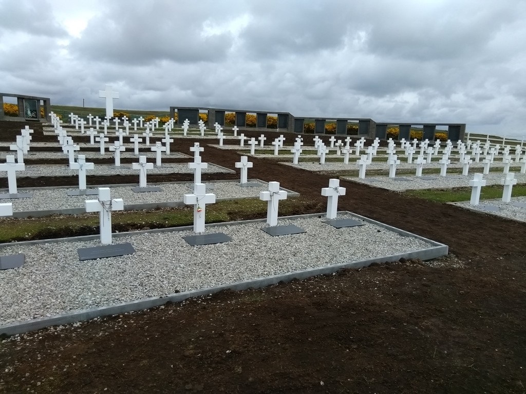 El cementerio de soldados argentinos en Darwin