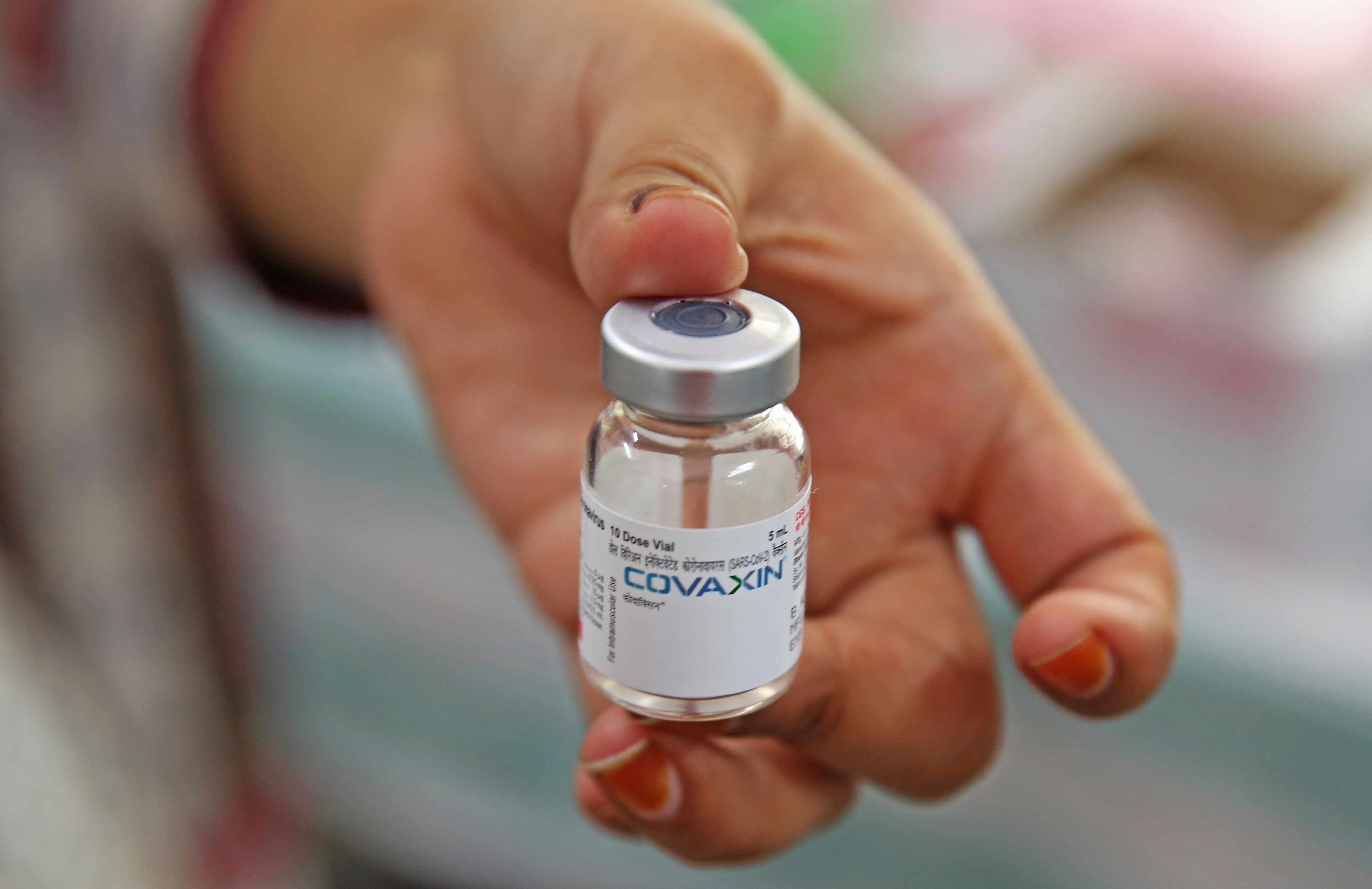 Detalle de una vacuna Covaxin en Bangalore, India (Foto: EFE/EPA/JAGADEESH NV/Archivo)