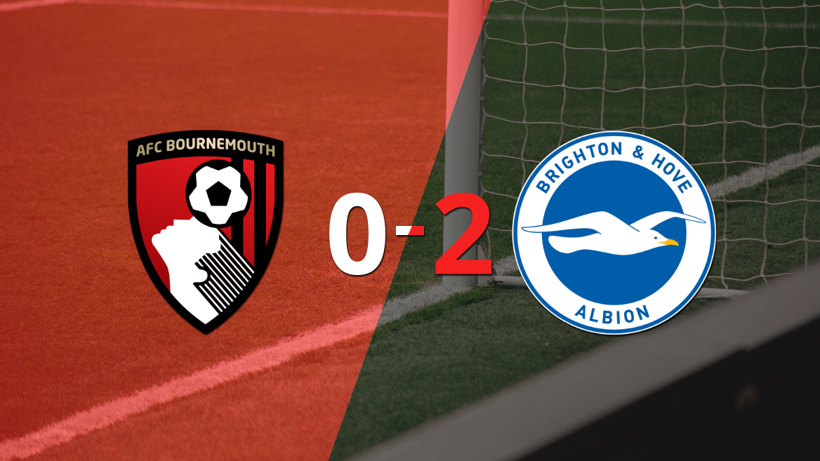 Bournemouth no pudo en casa con Brighton and Hove y cayó 2-0