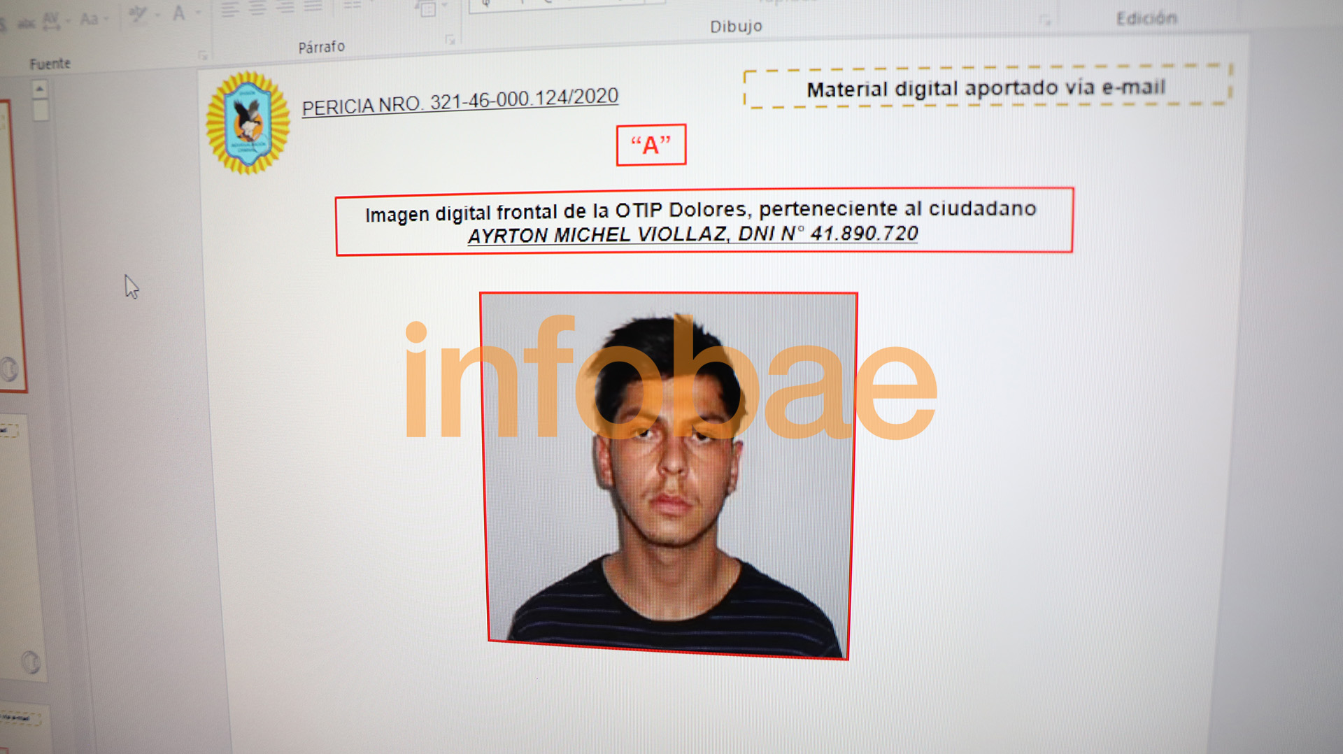 Ayrton Viollaz, en material aportado por las Oficinas Técnicas de Identificación de Personas (O.T.I.P.) de Dolores