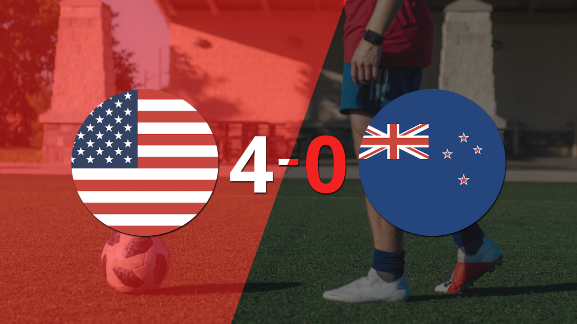 Estados Unidos pasó a Cuartos de Final con una victoria ante Nueva Zelanda