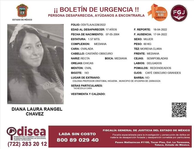 Six days without Diana Laura Rangel, the CCH student who disappeared  towards the historic center of the CDMX - Infobae