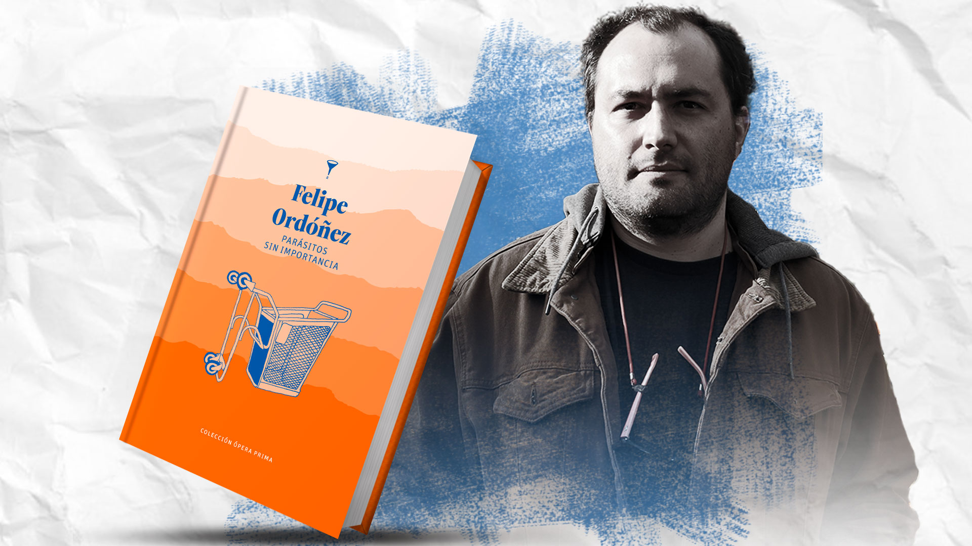 Felipe Ordóñez es el autor de "Parásitos sin importancia", titulo publicado por Angosta Editores. Diseño a partir de fotografías: Jesús Avilés/Infobae.