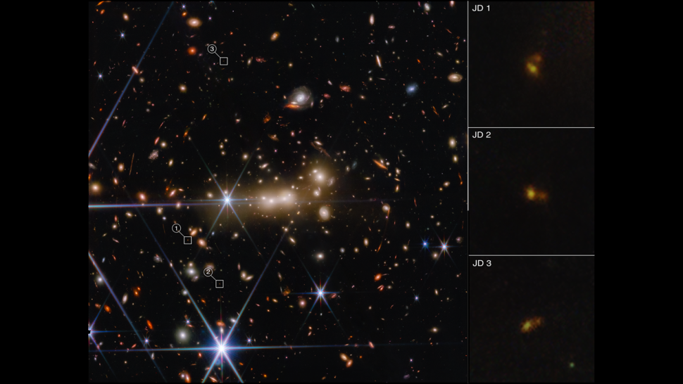 El telescopio James Webb muestra objetos de los primeros momentos de la vida del universo