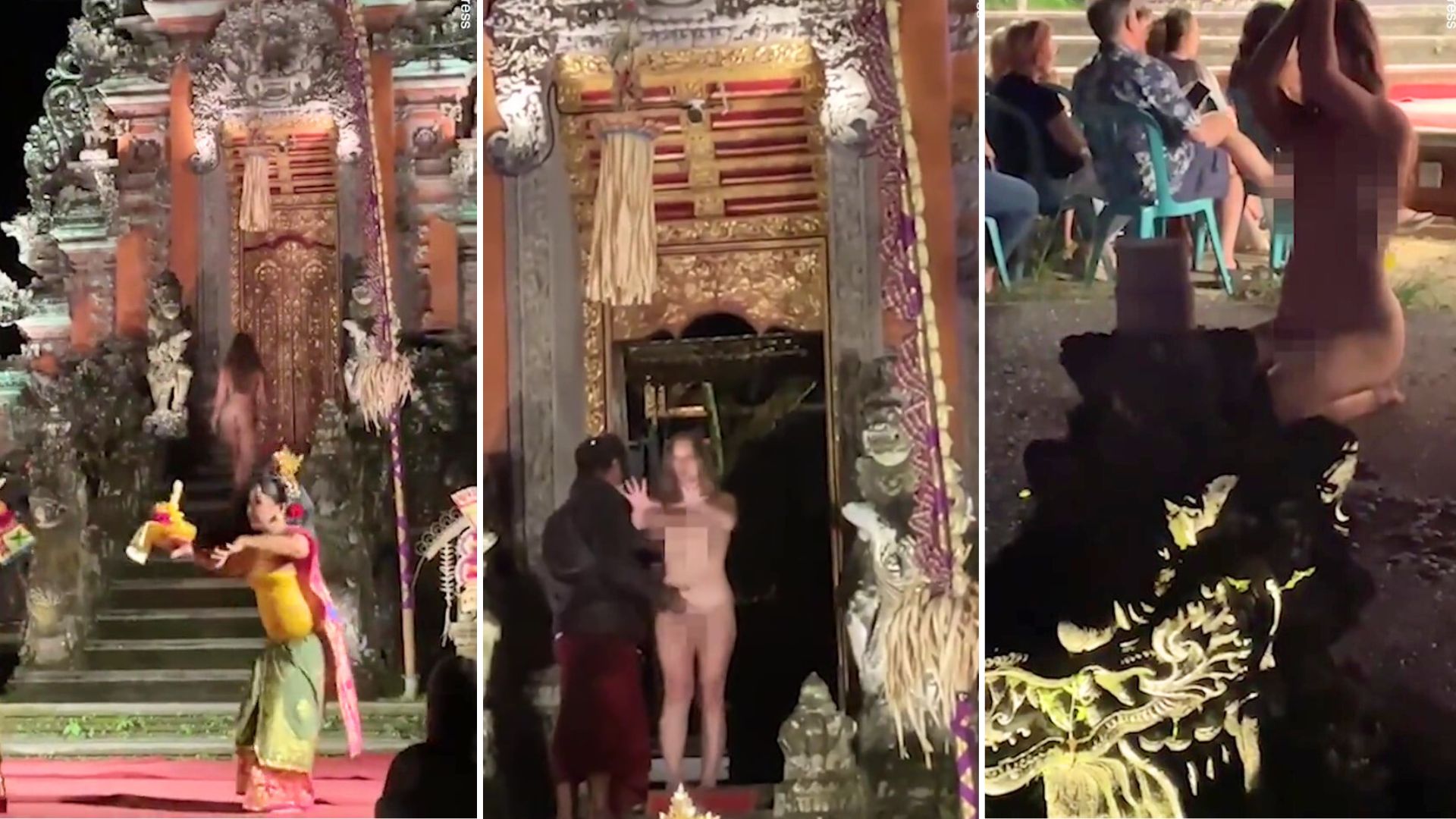 Una turista se desnudó en una celebración sagrada en un templo de Bali y  podría enfrentar una pena de casi 3 años de prisión - Infobae