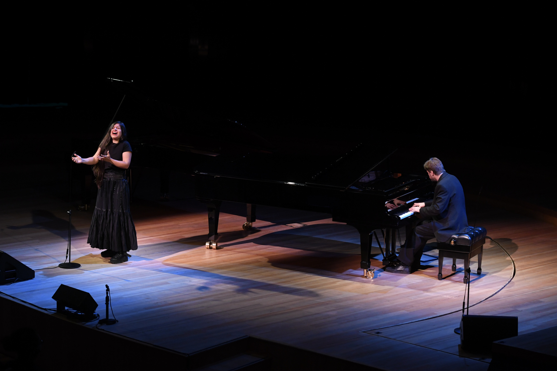Durante la tarde, también actuaron la cantante Nadia Larcher y el pianista Andrés Beeuwsaert (Maximiliano Luna)