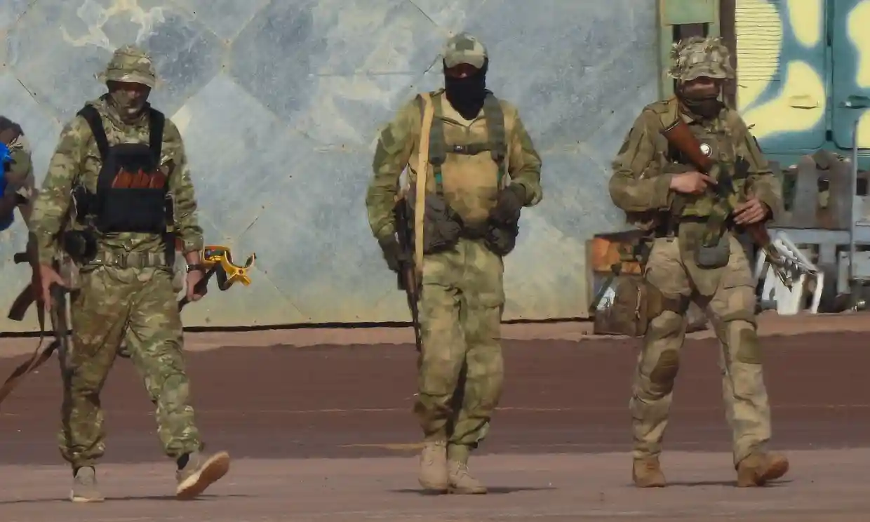 Los mercenarios rusos en el norte de Malí, donde fueron acusados de cometer matanzas indiscriminadas (AP)
