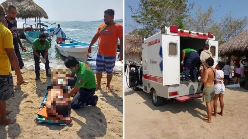 El violento episodio ocurrió el 12 de mayo en Lagunas de Chacahua, uno de los destinos turísticos más importantes de la región costeña de Oaxaca, en el litoral Pacífico de México (Foto: Twitter/azucenau)