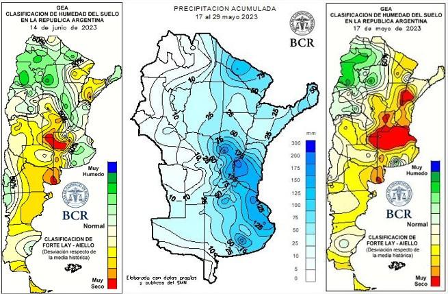 Mapas de lluvias de la BCR