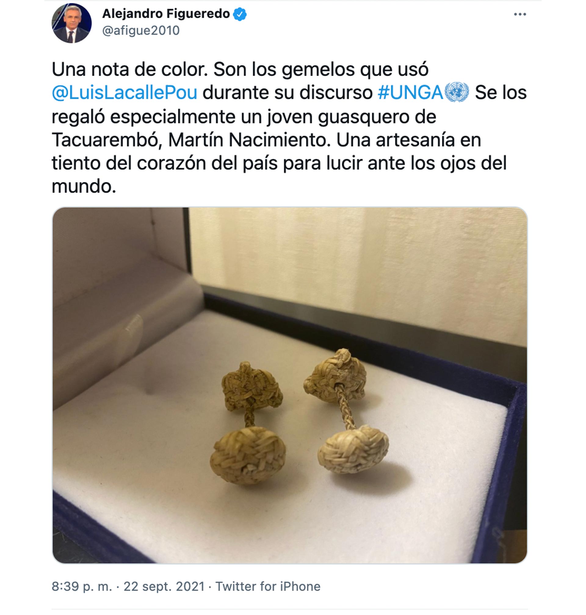 El periodista Alejandro Figueredo siguió a Lacalle Pou en su viaje por Estados Unidos y publicó en un twit un detalle.