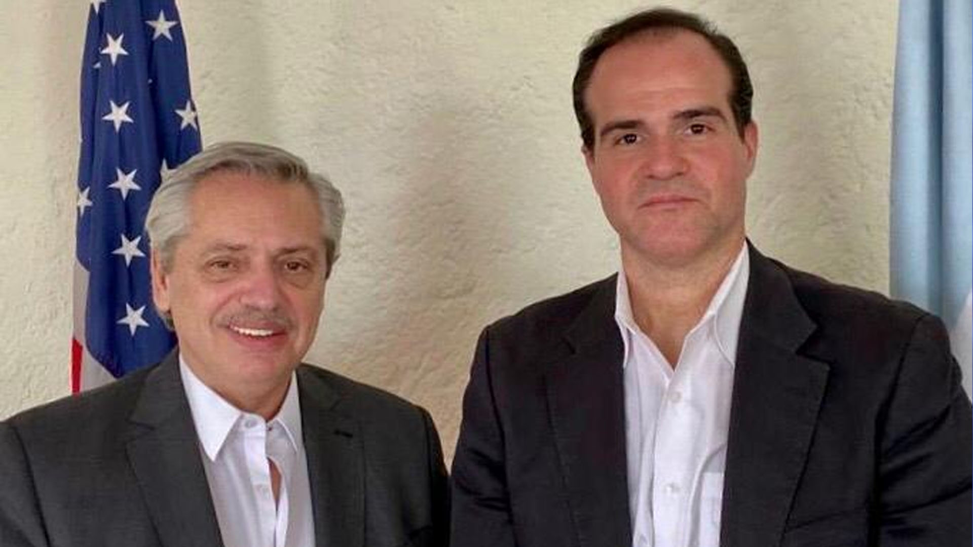 Alberto Fernández y Mauricio Claver, el candidato de Donald Trump para ocupar la Presidencia del BID