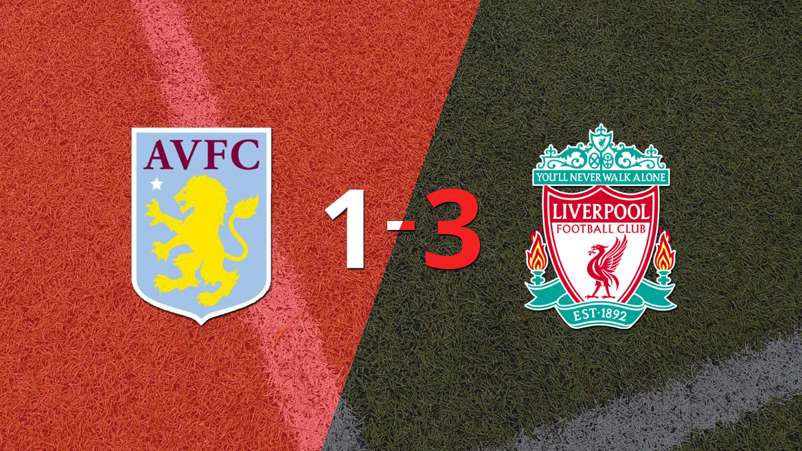 En una fiesta de goles, Liverpool liquidó a Aston Villa por 3 a 1