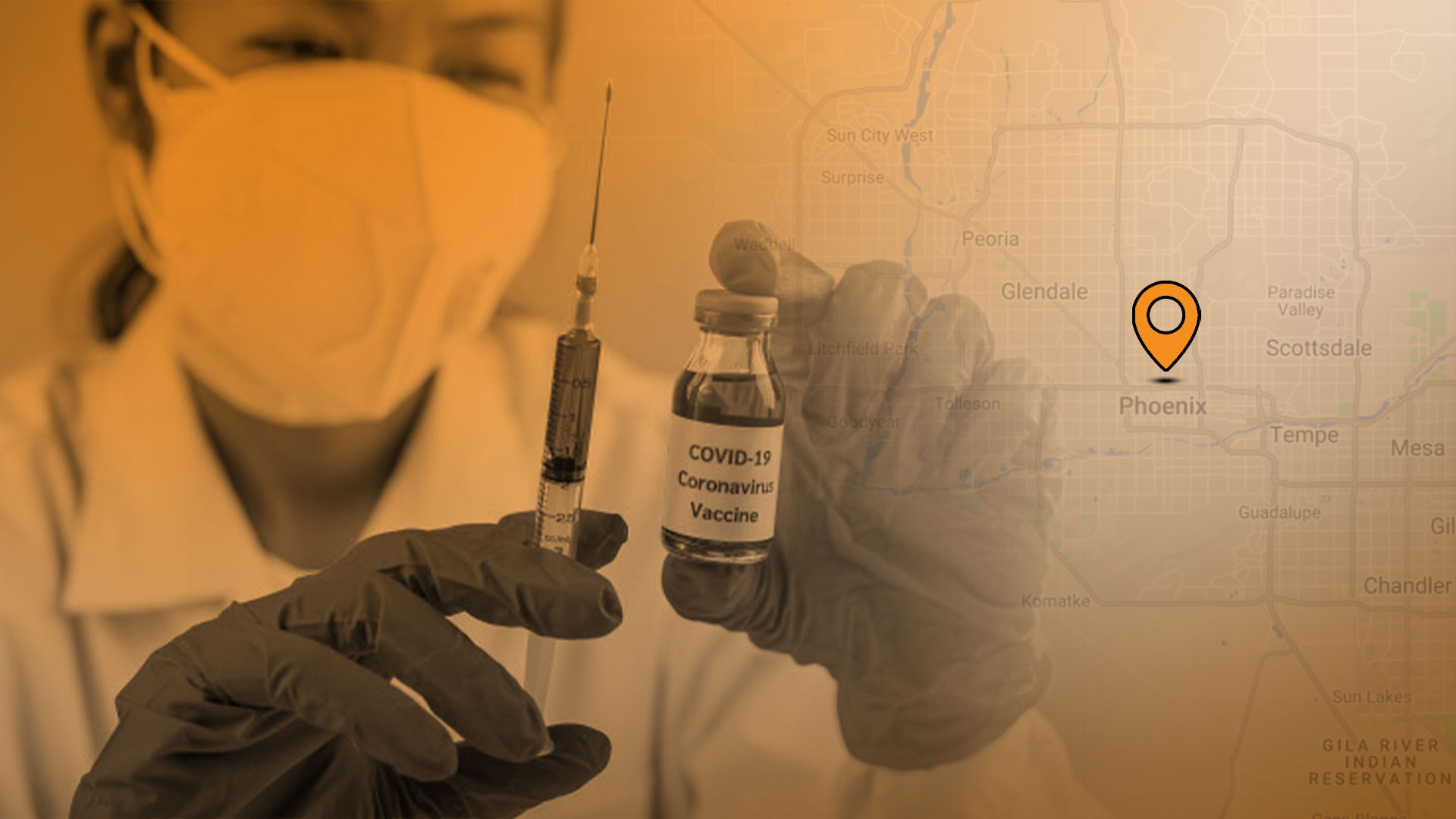 El sitio del Departamento de Salud del condado de Maricopa muestra que se han distribuido 65,552 vacunas COVID-19 hasta el día de hoy. (Ilustración: Jovani)