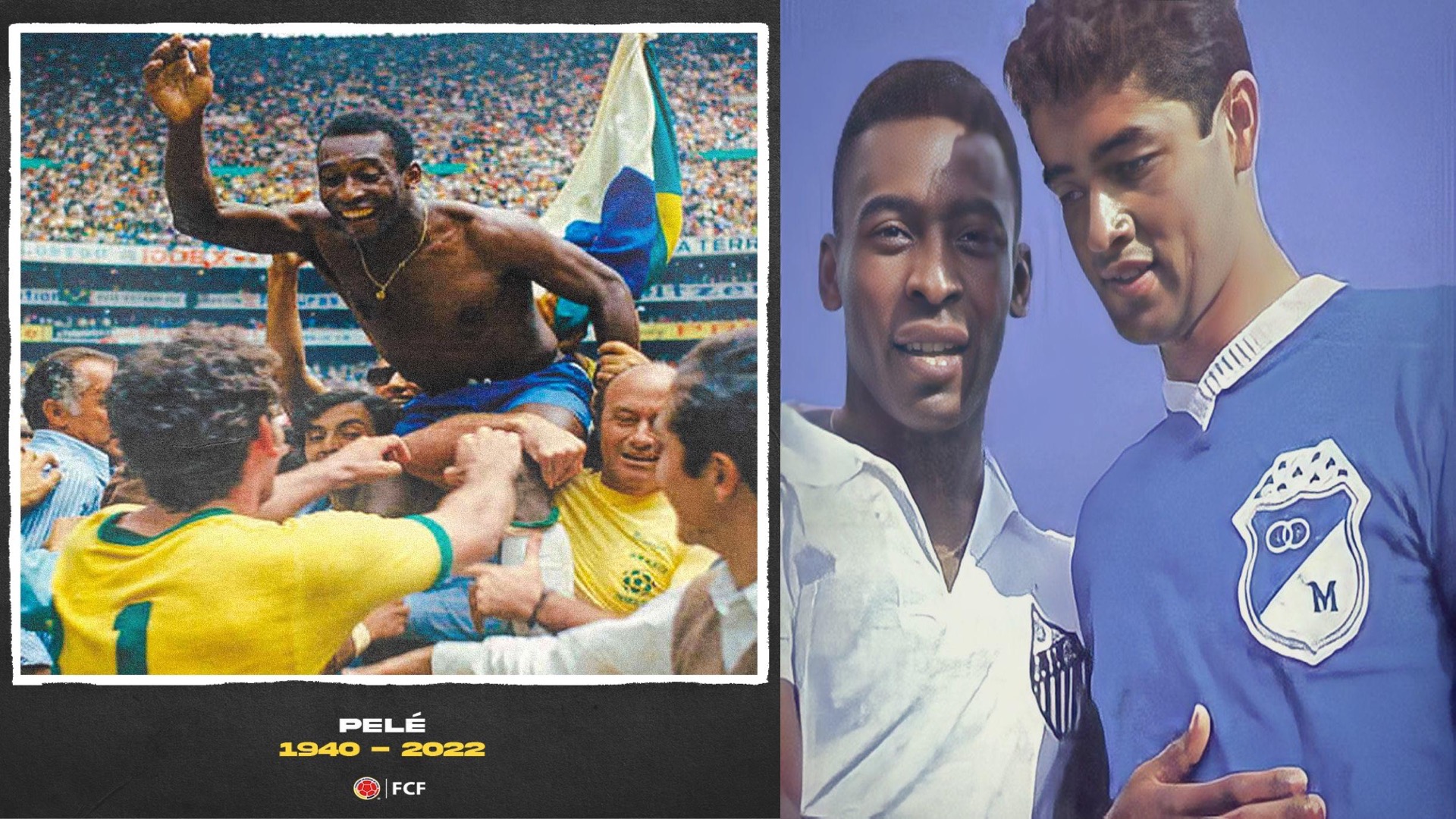 La Federación Colombiana de Fútbol envió sus condolencias por la muerte del Rey Pelé
