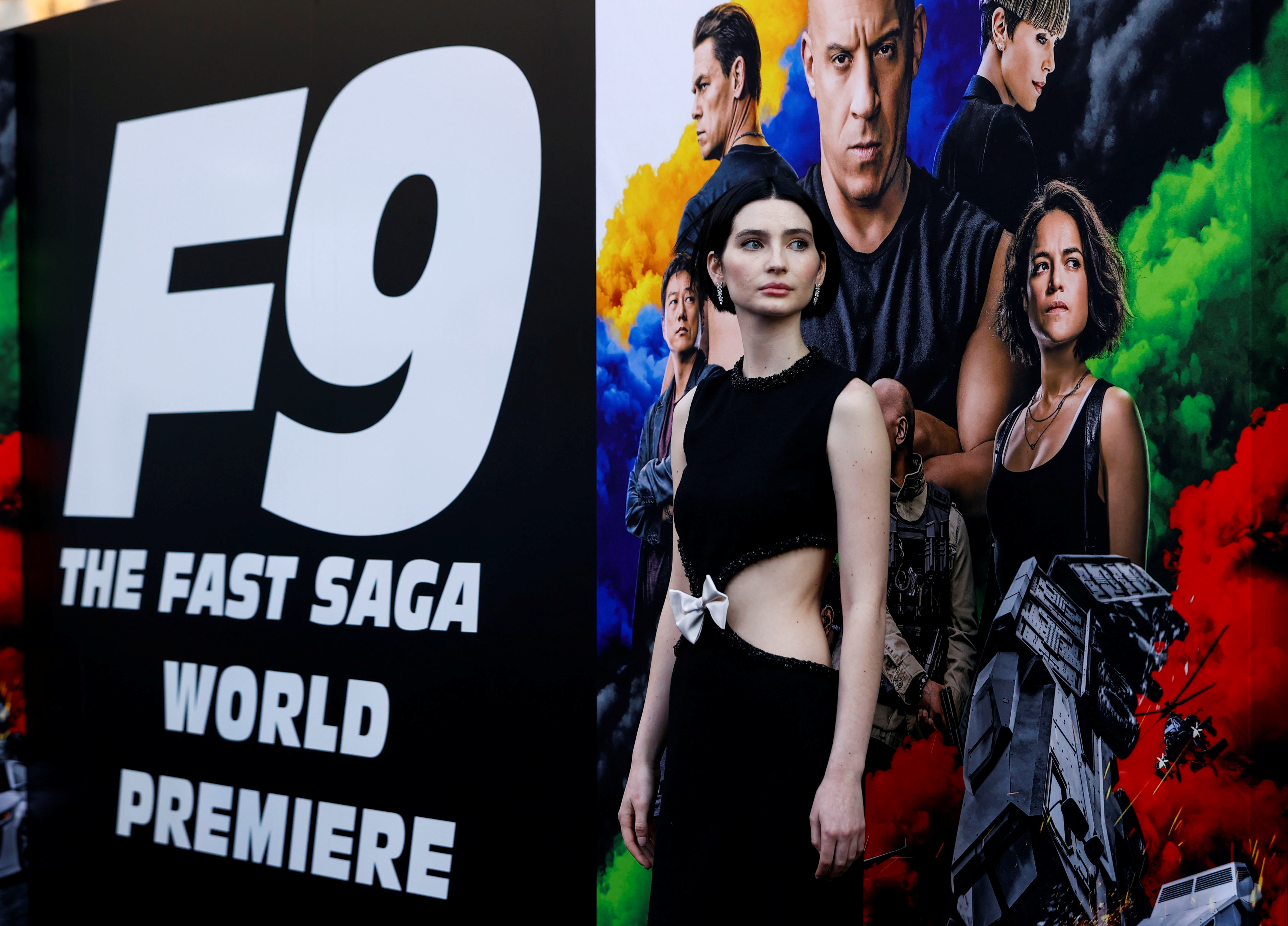 Meadow Rain Walker, hija del difunto actor Paul Walker, asiste al estreno mundial de la película "F9: The Fast Saga" en junio de 2021. (Reuters)