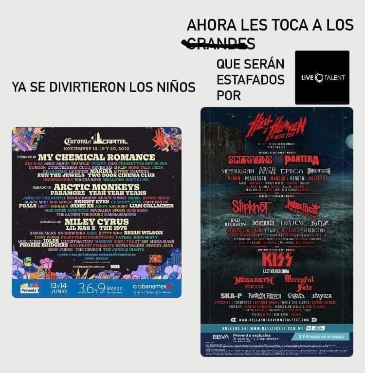 Usuarios en redes sociales reaccionaron al anuncio del cartel oficial para el festival Hell & Heaven Open Air 2022. (Fotos: Captura de pantalla Twitter)