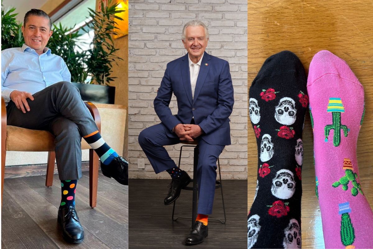 Por qué políticos mexicanos usaron calcetines diferentes este 21 de marzo