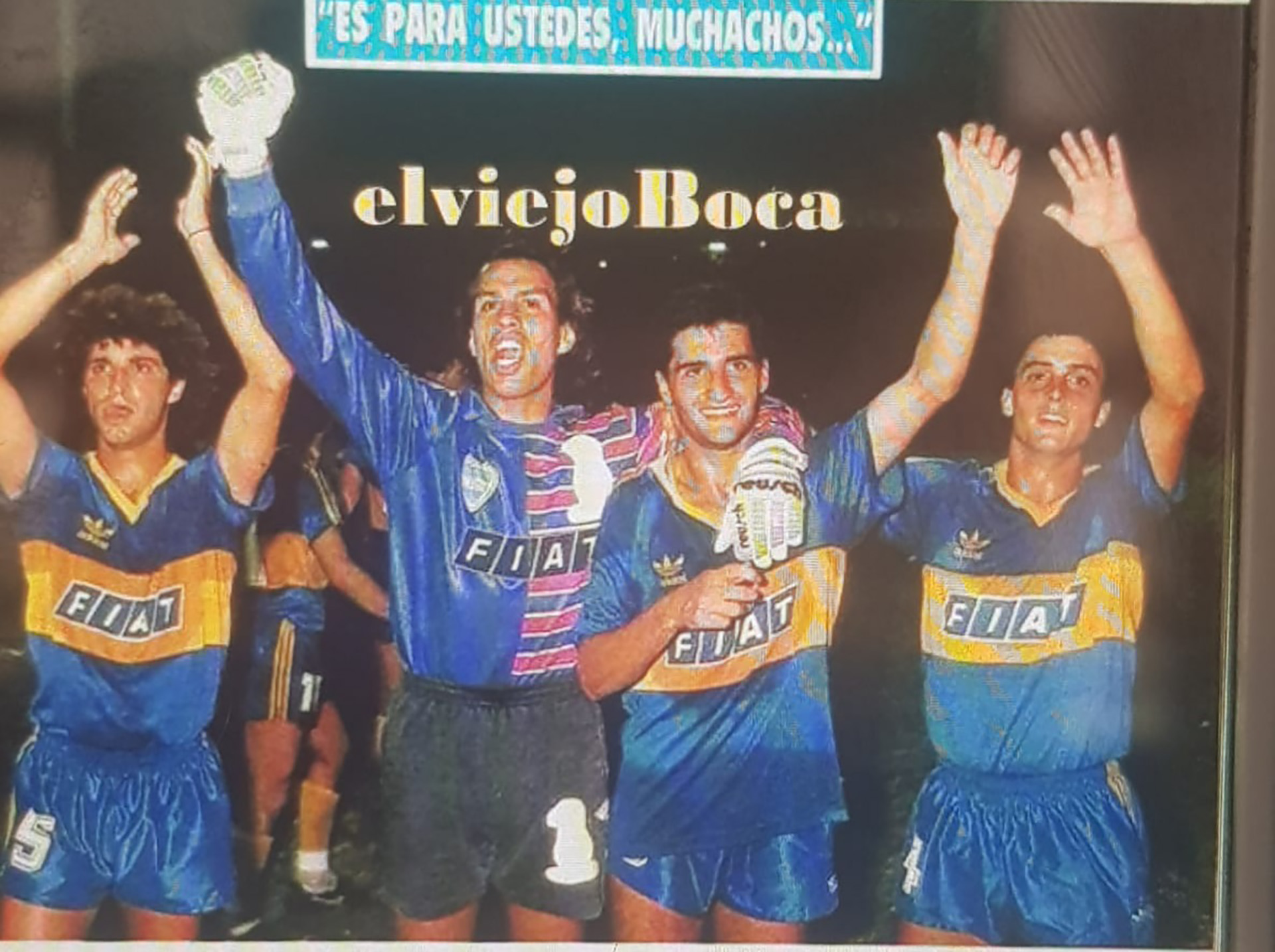 Walter Pico, el Mono Navarro Montoya, Moya y Soñora, parte de aquel equipo de Boca en los 90