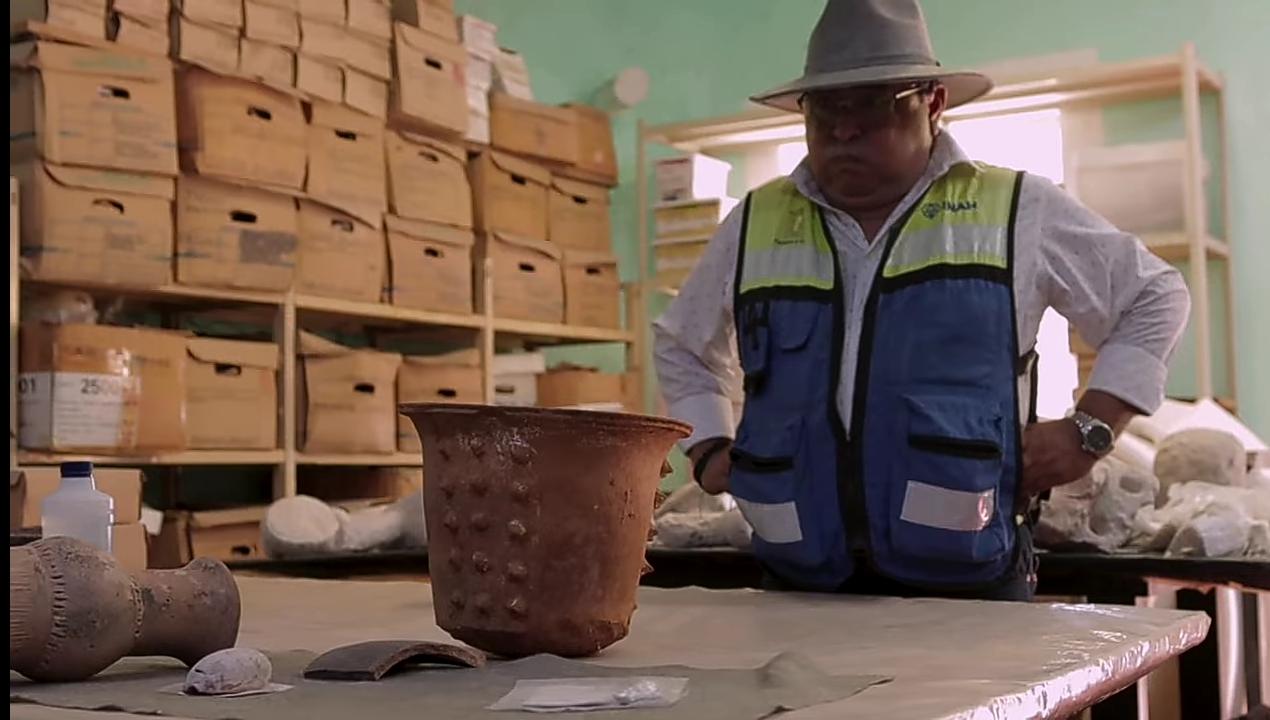 Artefactos de la época prehispánica en la zona maya.Foto: INAHTV