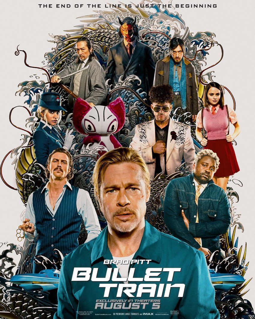 Póster oficial de "Bullet Train". (Sony Pictures)