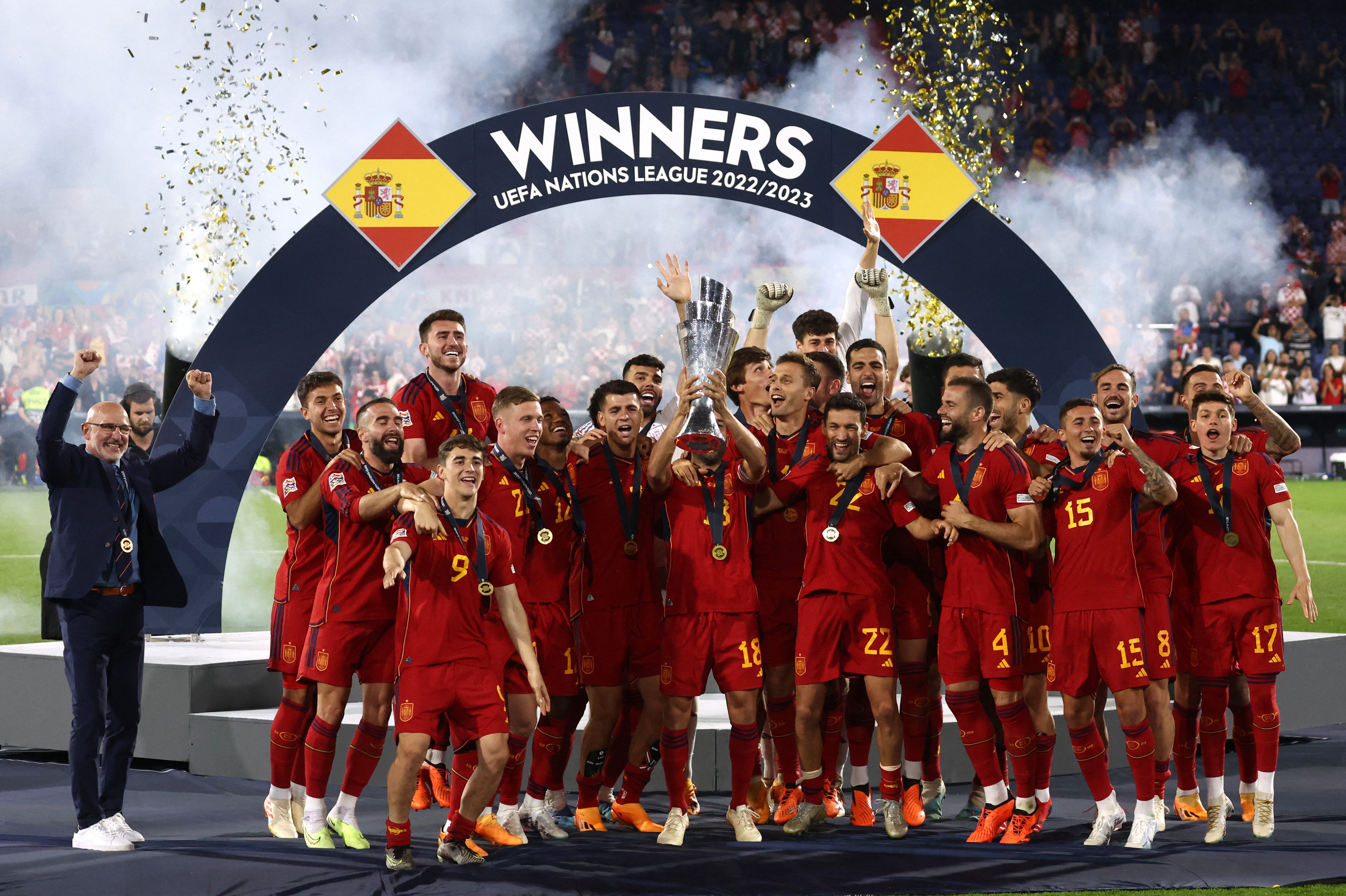 Espanha e Croácia decidem o título na Uefa Nations League no domingo