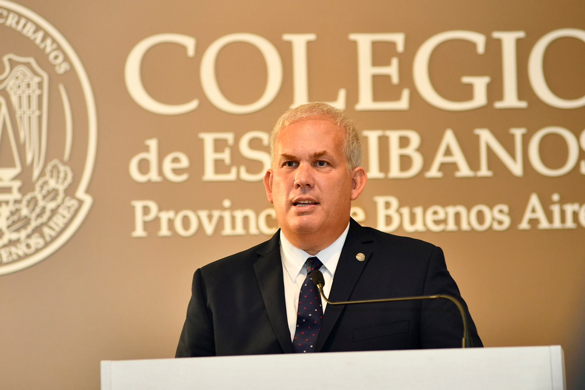 Diego Leandro Molina, presidente del Colegio de Escribanos de la Provincia de Buenos Aires