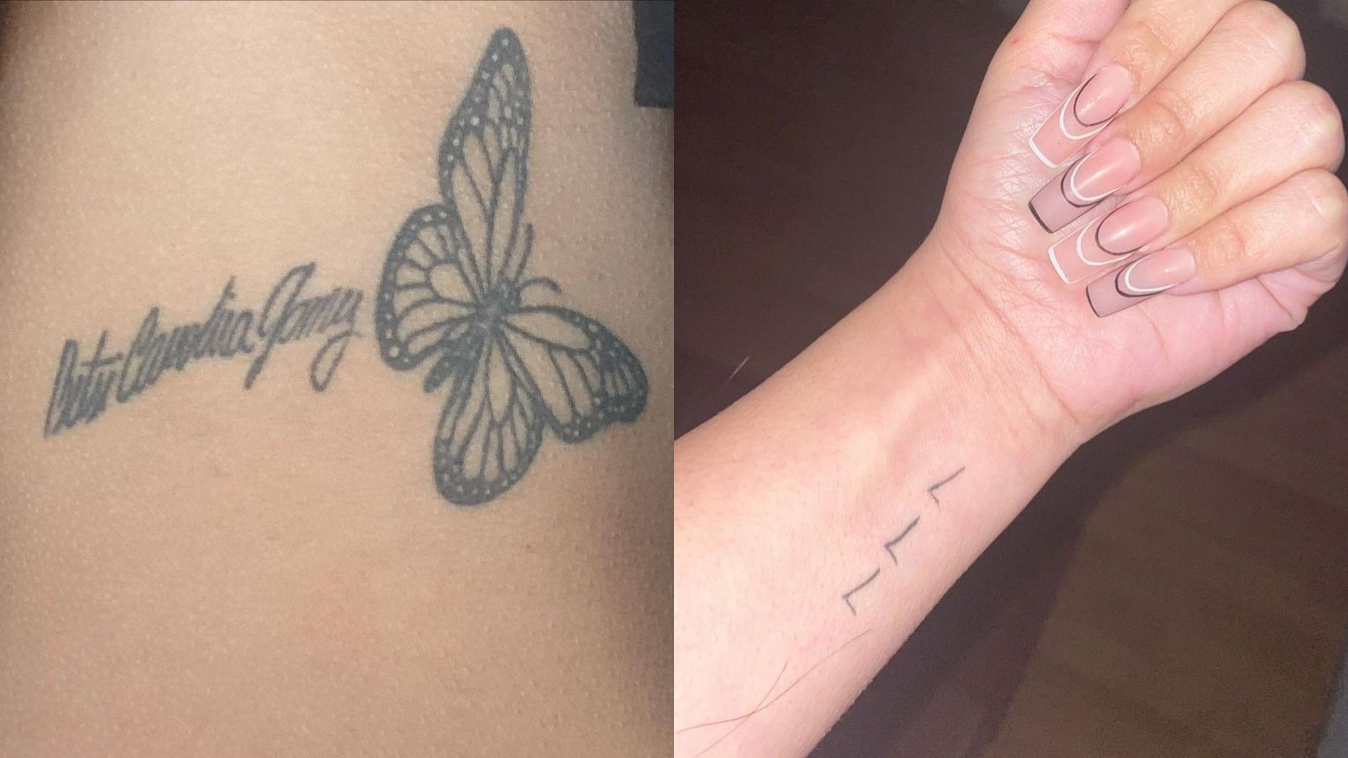 Ana Michelle Gómez Gómez tiene estos dos tatuajes; el primero en una costilla y el segundo en un brazo (Foto: Instagram / dannagomezg._)