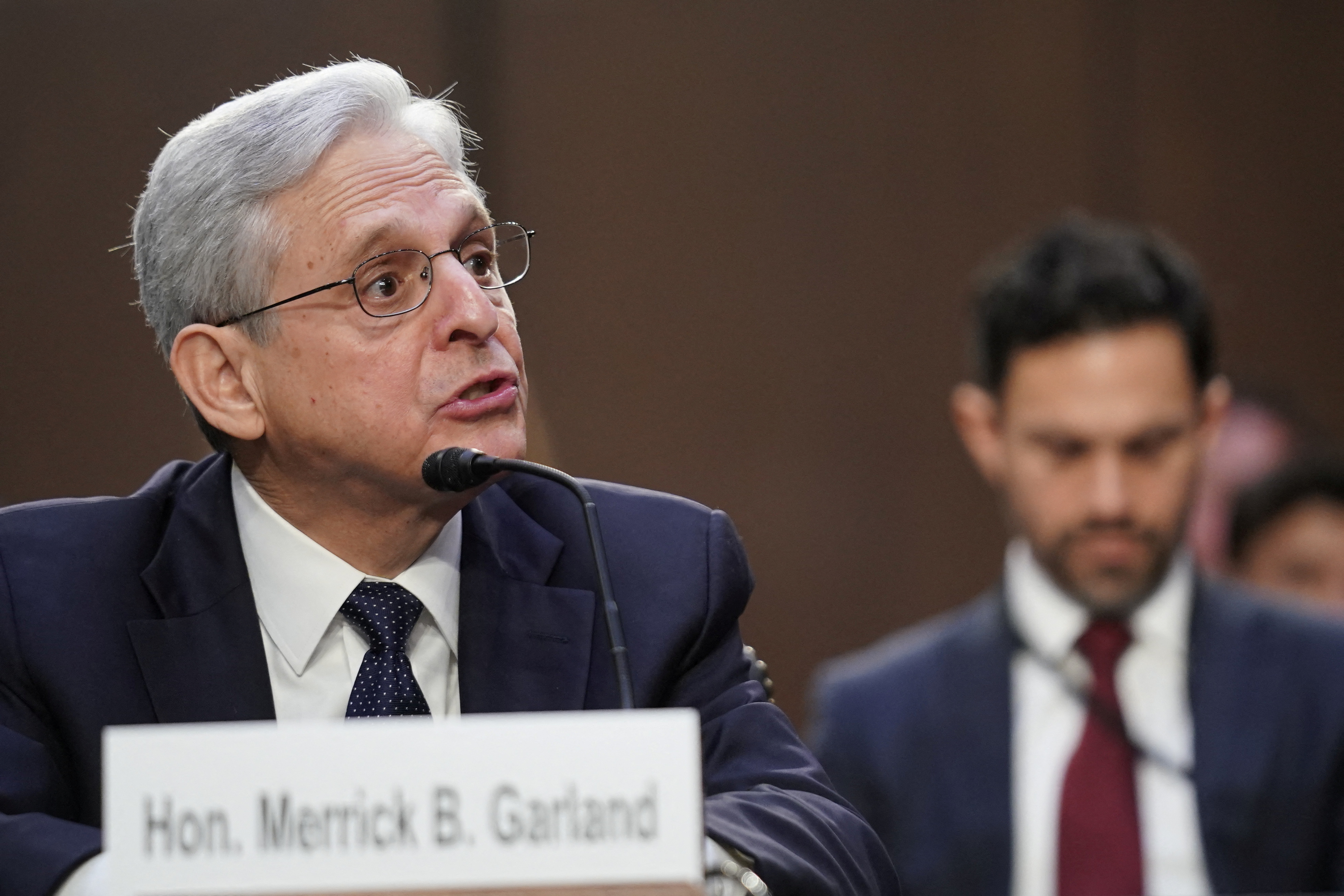 U.S. Attorney General Merrick Garland testifies during a Senate Judiciary Committee hearing on “Oversight of the Department of Justice,” on Capitol Hill in Washington, D.C., U.S., March 1, 2023. REUTERS/Sarah Silbiger