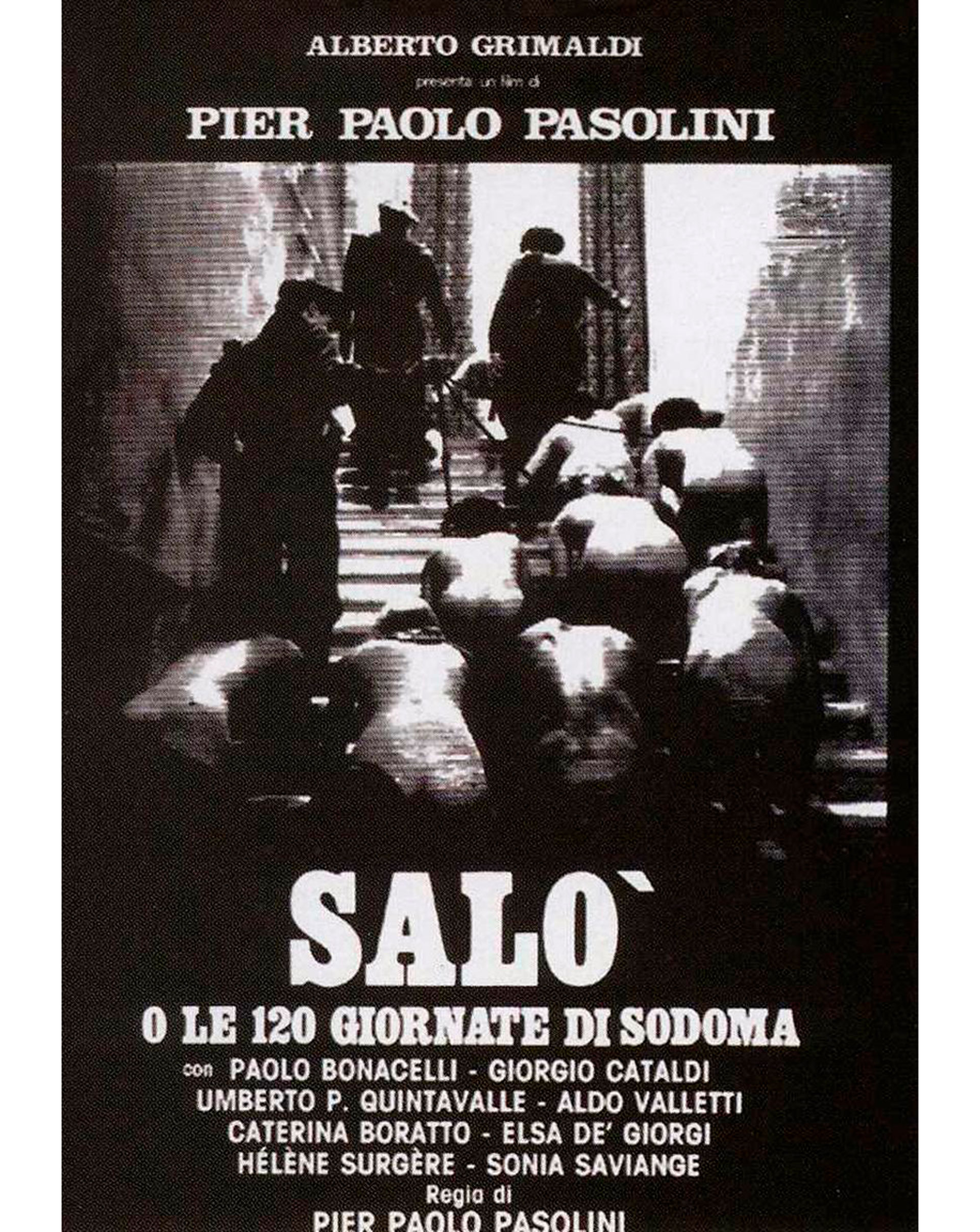 Pasolini no llegó a ver estrenado "Saló, o los 120 días de Sodoma", su último film que trasladaba la efímera república fascista de Saló a los escenarios imaginados por el marqués de Sade 