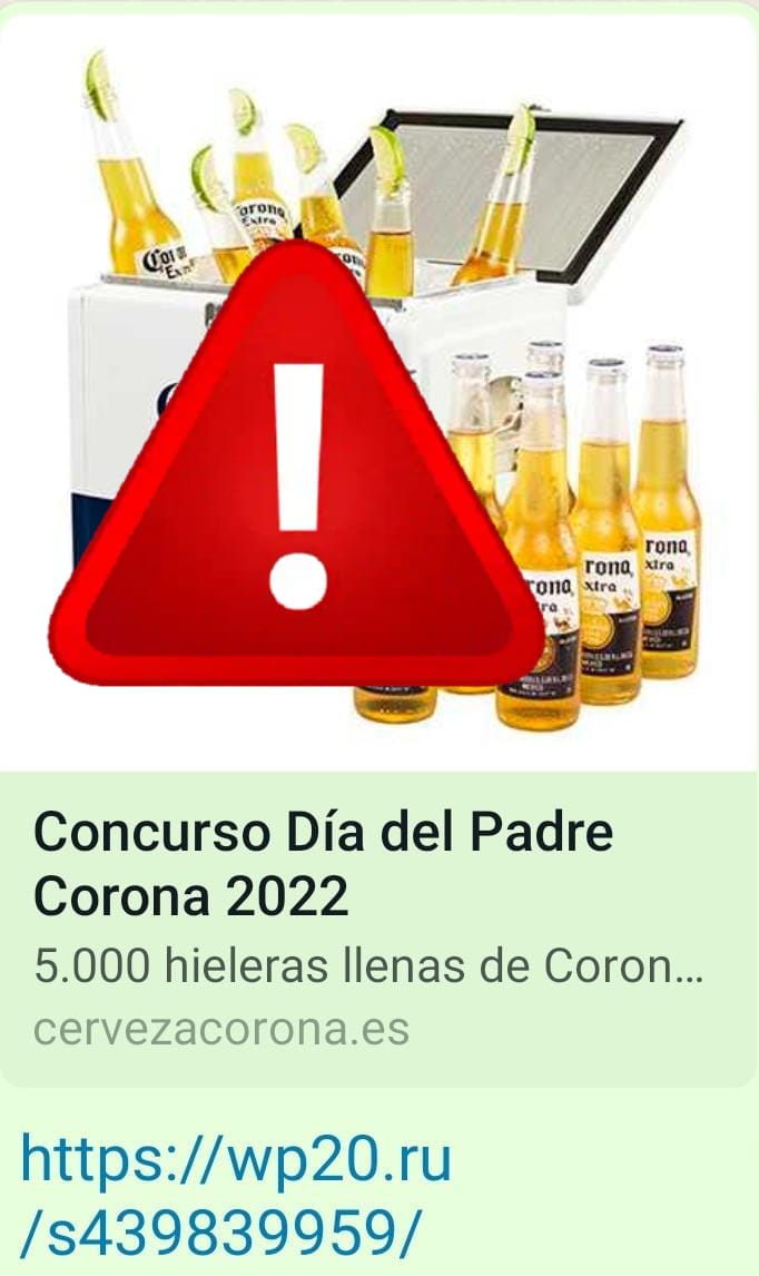 Nueva estafa por WhatsApp asegura regalar hielera de Corona por día del  padre - Infobae