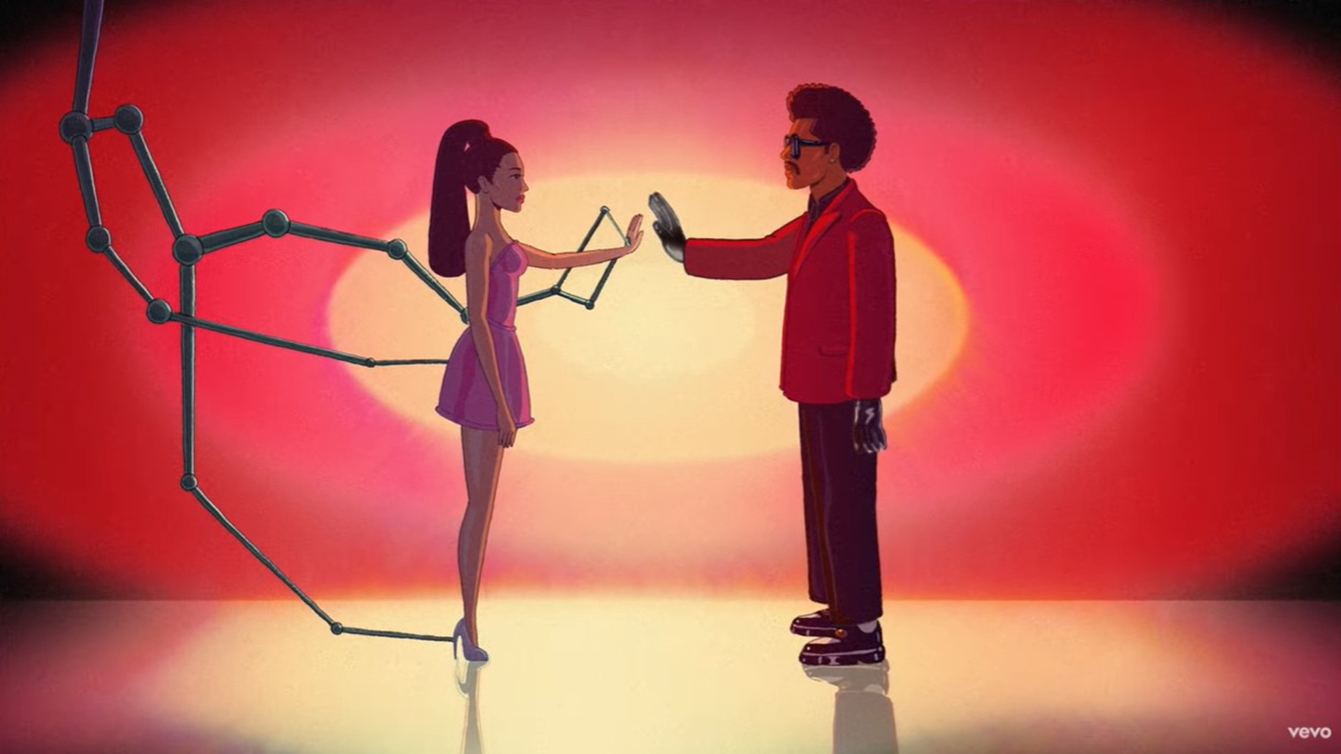 The Weeknd y Ariana Grande estrenaron versión del sencillo "Save Your Tears" en conjunto de un video animado (Foto: Captura de pantalla YouTube-The Weeknd)