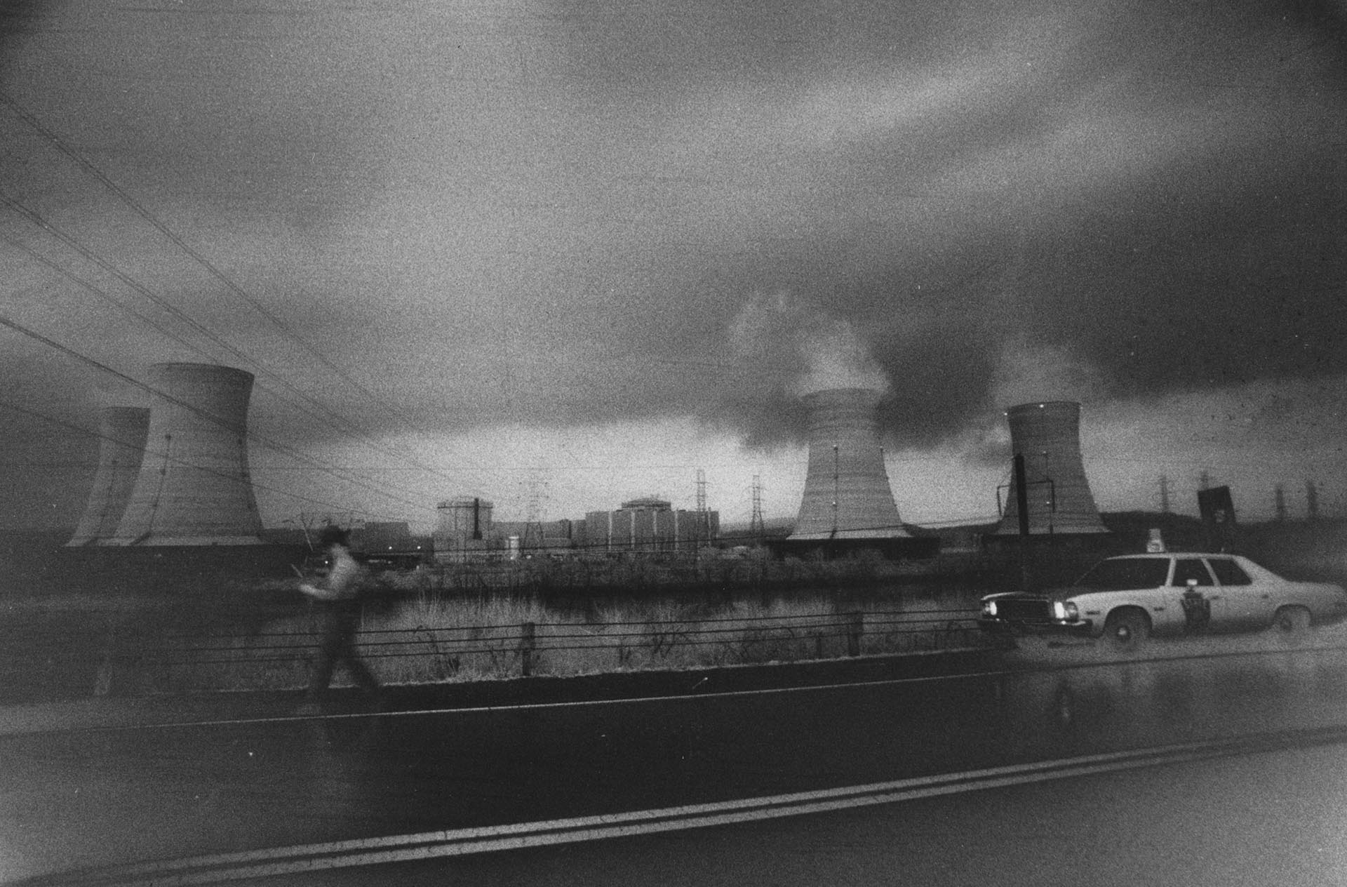 La planta nuclear de Three Mile Island después de la explosión del reactor el 28 de marzo de 1979 (Leif Skoogfors/Getty Images)