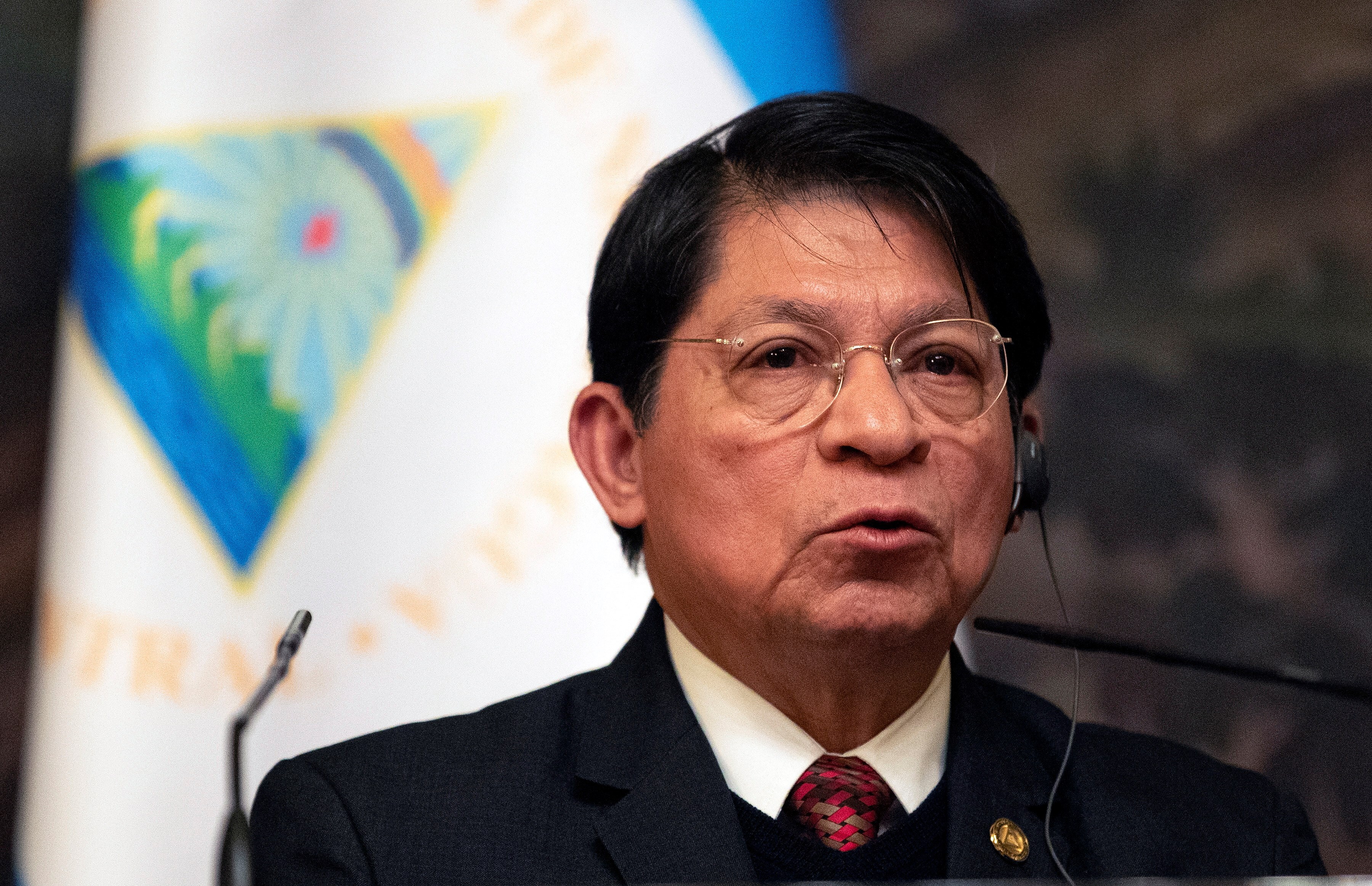 El canciller de Nicaragua, Denis Moncada, en una fotografía de archivo. EFE/Sergei Ilnitsky