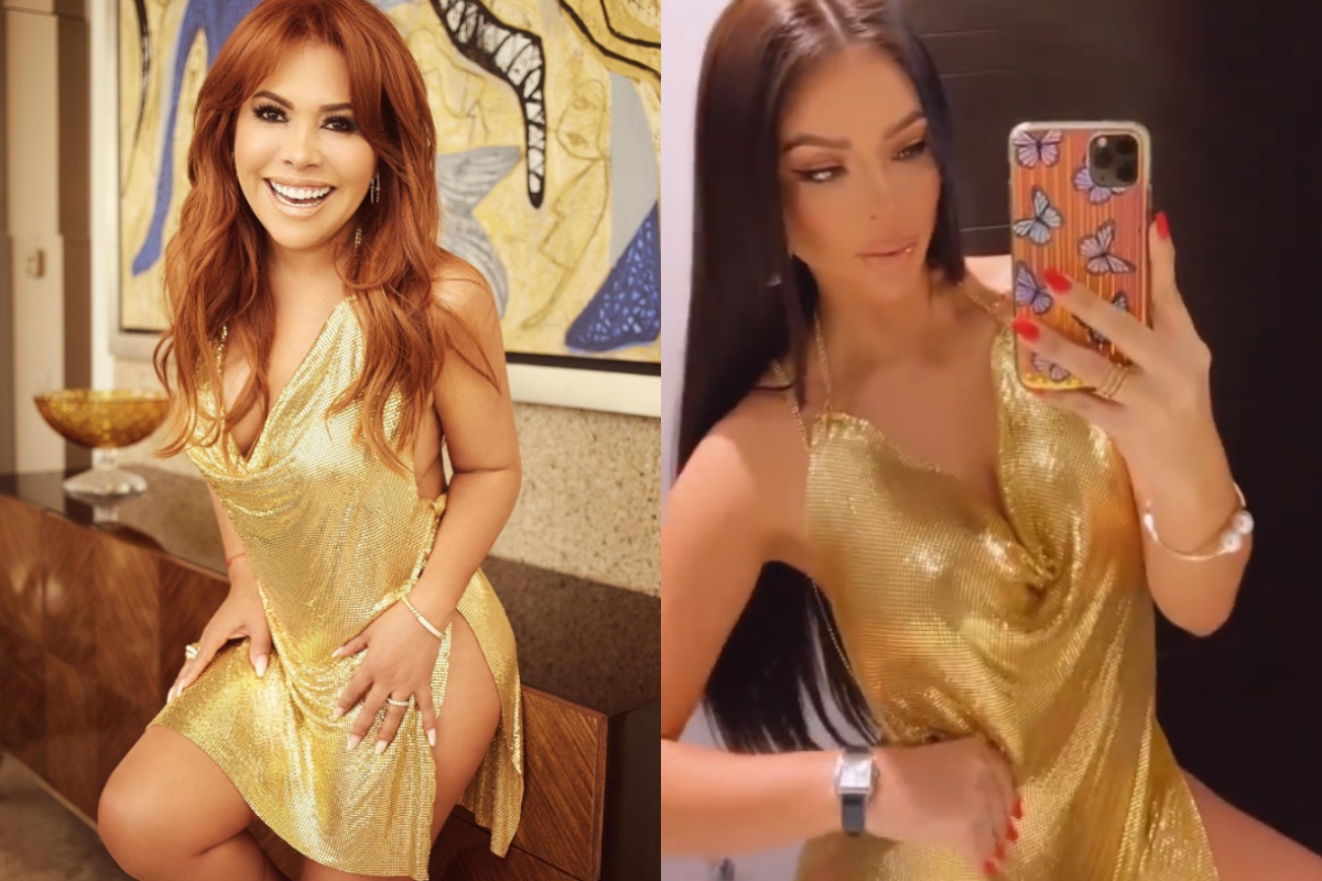 Magaly Medina sorprende con mismo vestido que Sheyla Rojas. (Foto: Instagram)