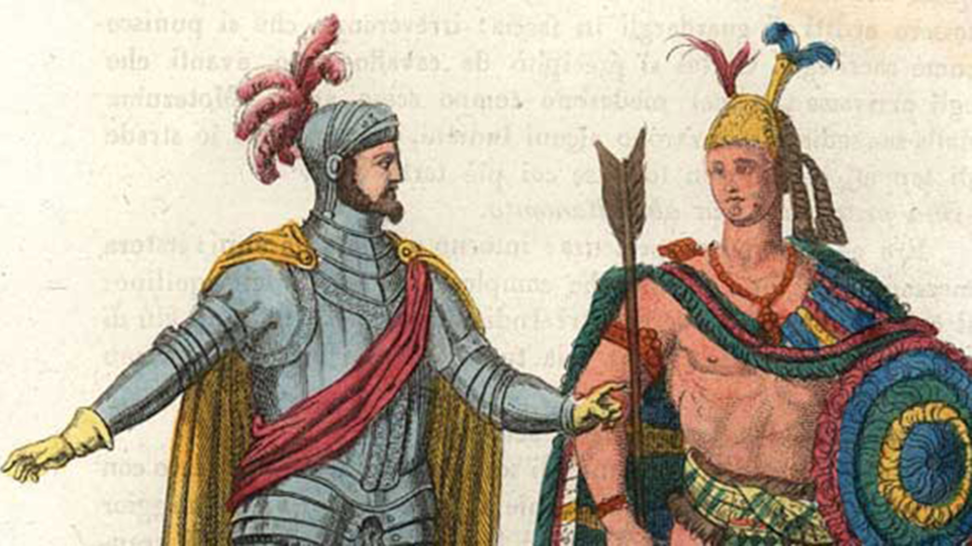 El emperador Moctezuma II y Hernán Cortés (imagen: lahistoriamexicana.mx)