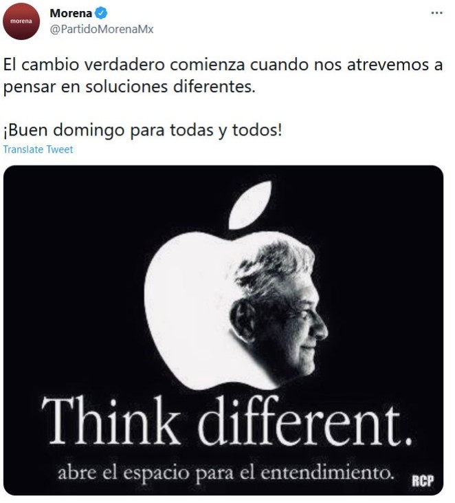 Los mejores memes del logo de Apple intervenido por Morena - Infobae