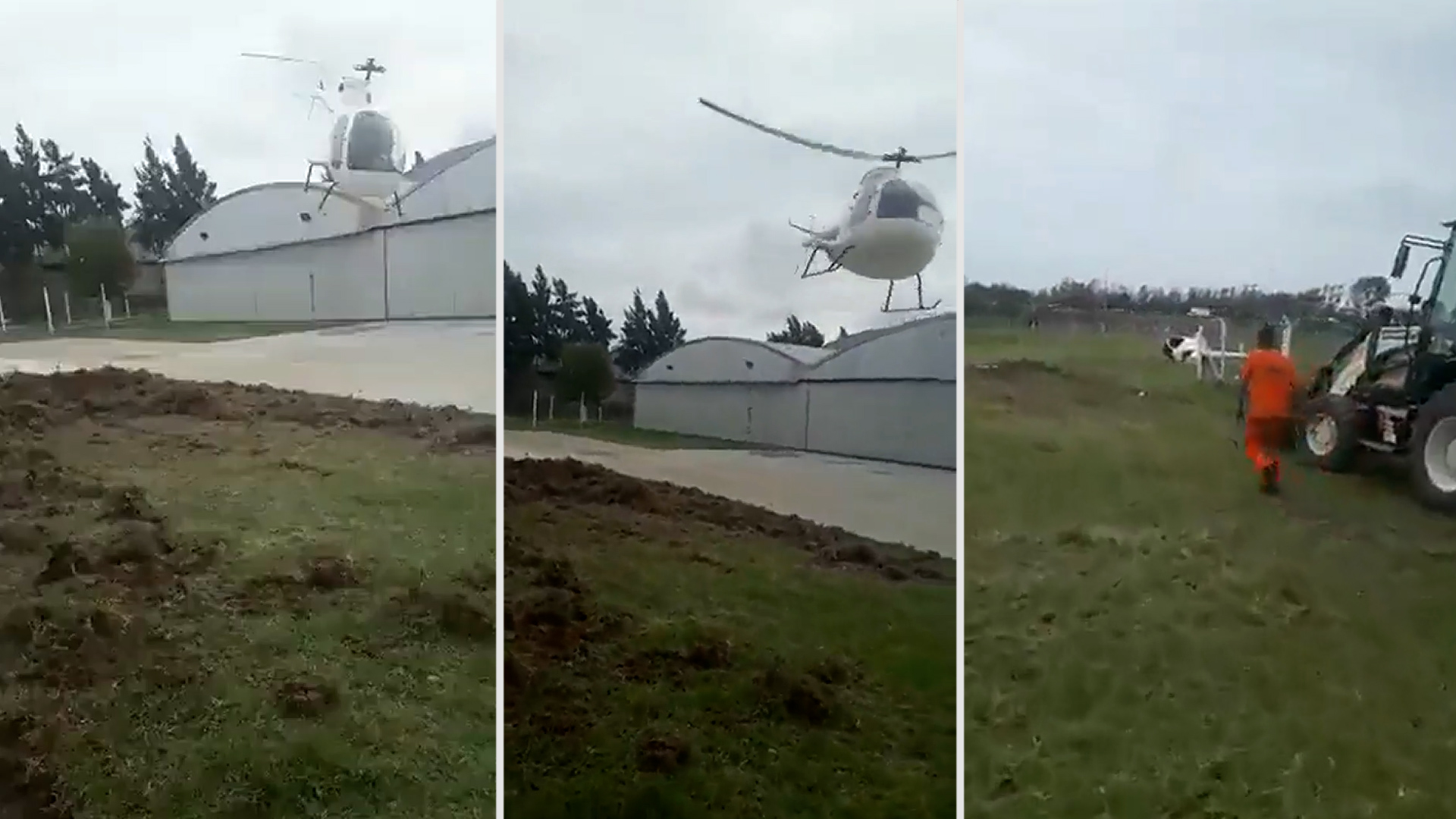 Un helicóptero se estrelló a pocos metros de la Autopista Buenos Aires-La Plata