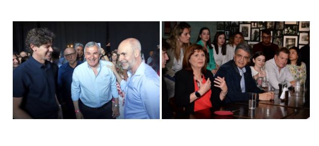 Las fotos de la discordia. Larreta con Lousteau y Bullrich con Jorge Macri