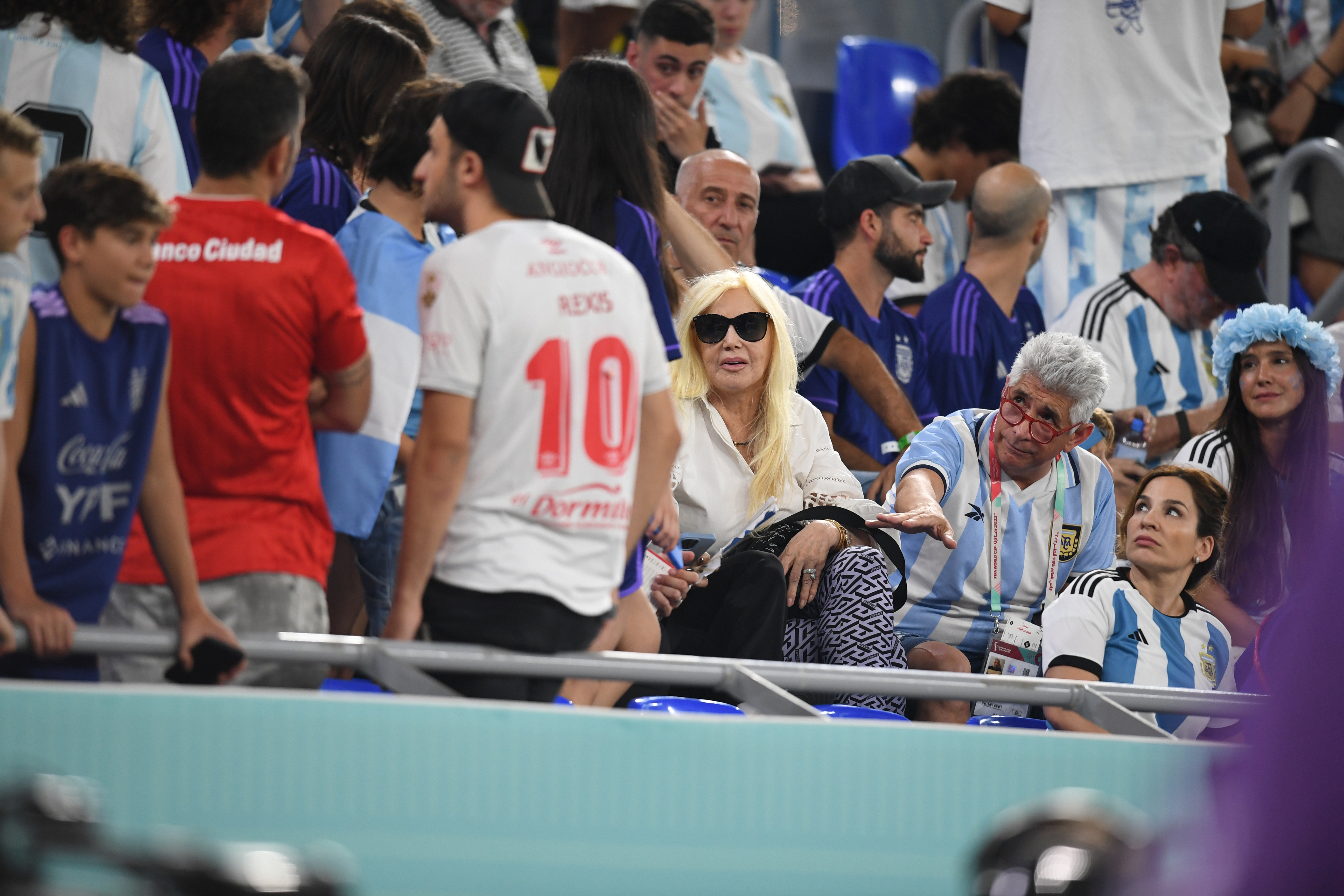 Susana Giménez dijo presente en el partido de la Argentina contra Polonia: el detalle de su look