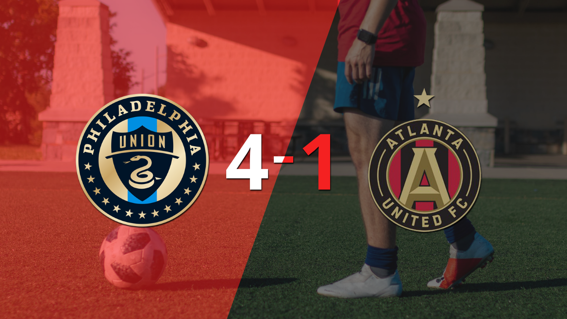 Atlanta United fue superado fácilmente y cayó 4-1 contra Philadelphia Union