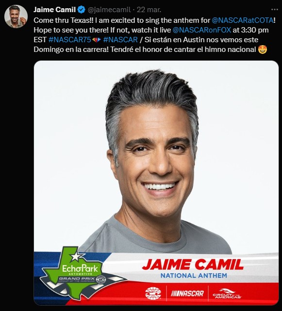 Jaime Camil anunció su interpretación en redes sociales (Twitter/@jaimecamil)