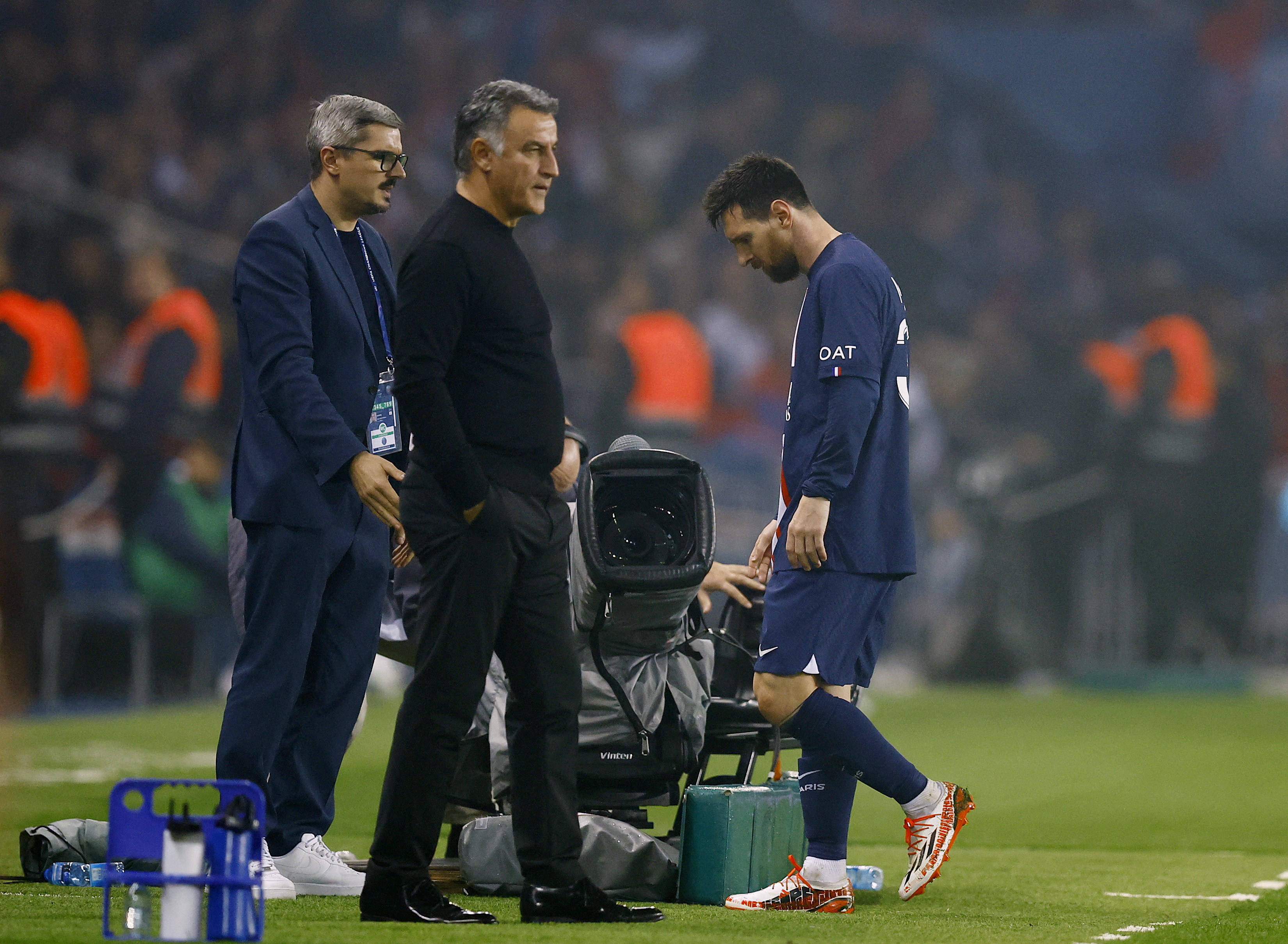 Christophe Galtier no pudo asegurar la continuidad de Lionel Messi en el PSG (REUTERS/Stephane Mahe)