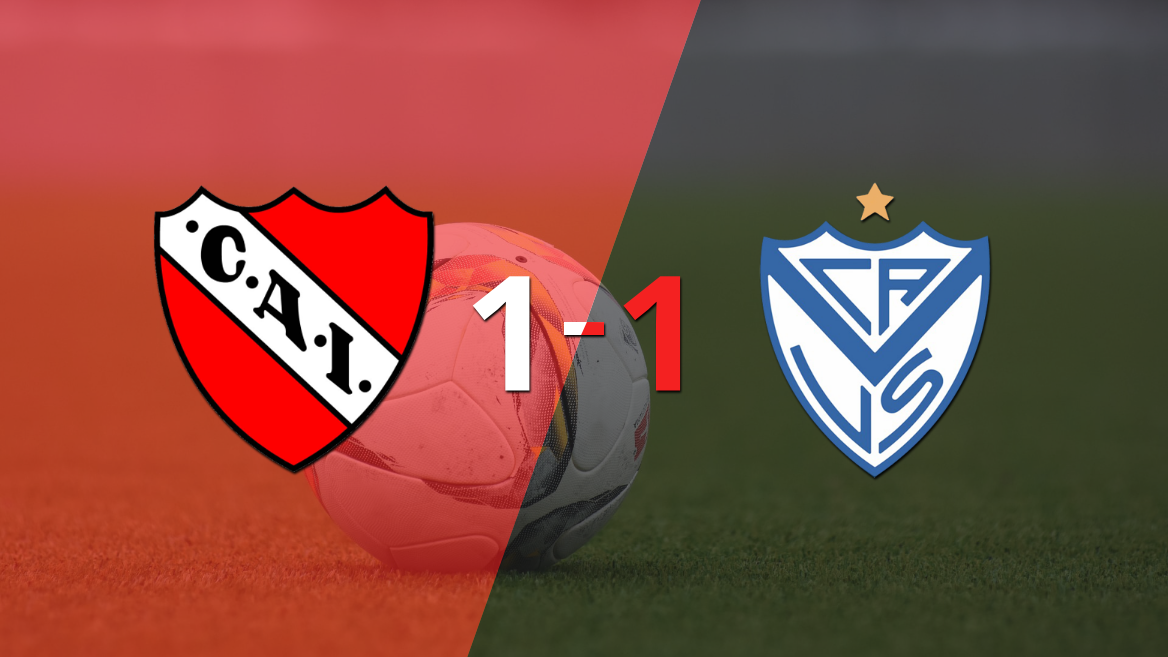 Independiente logró sacar el empate de local frente a Vélez